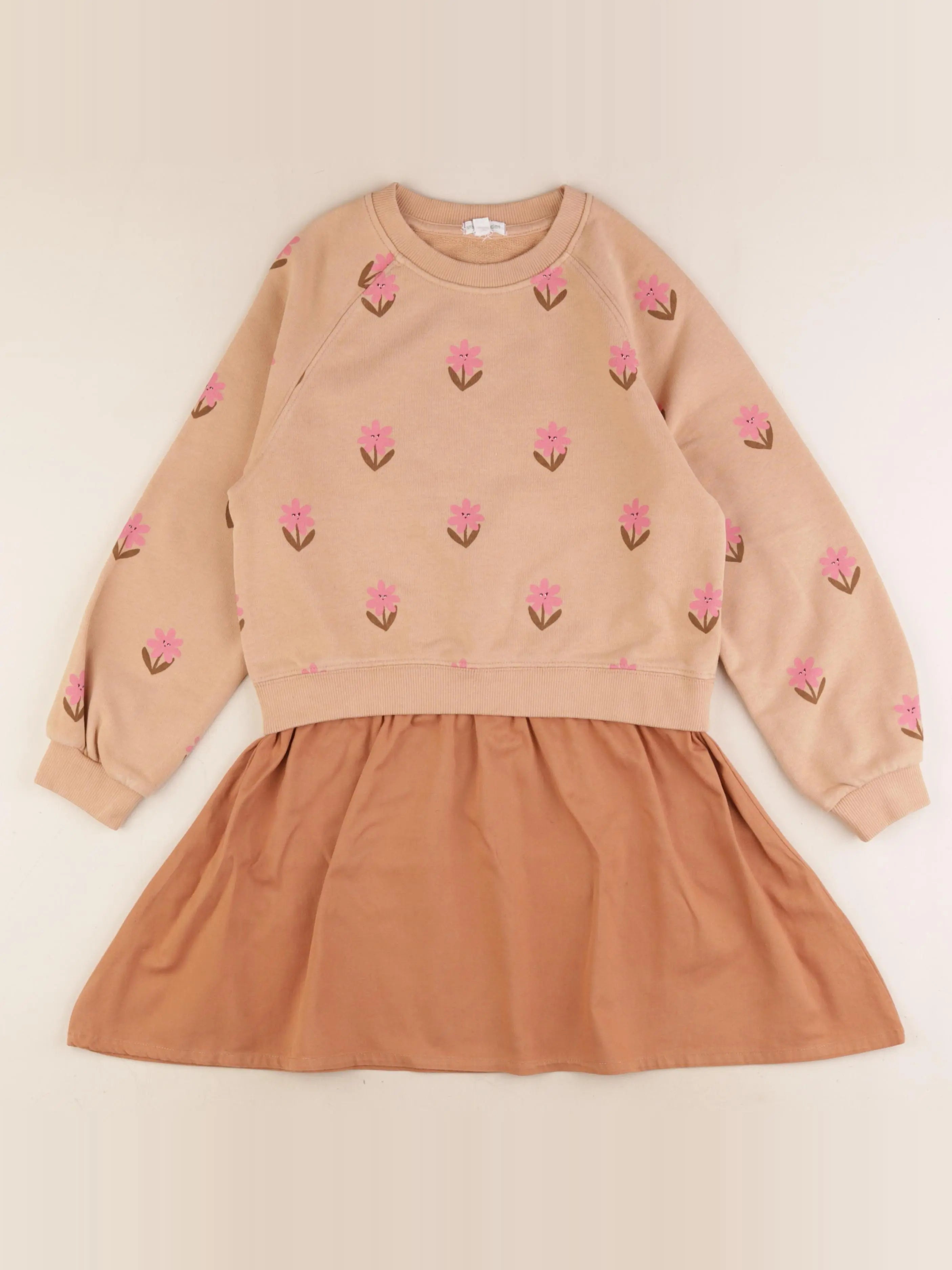 Vertbaudet - robe marron - 8 ans