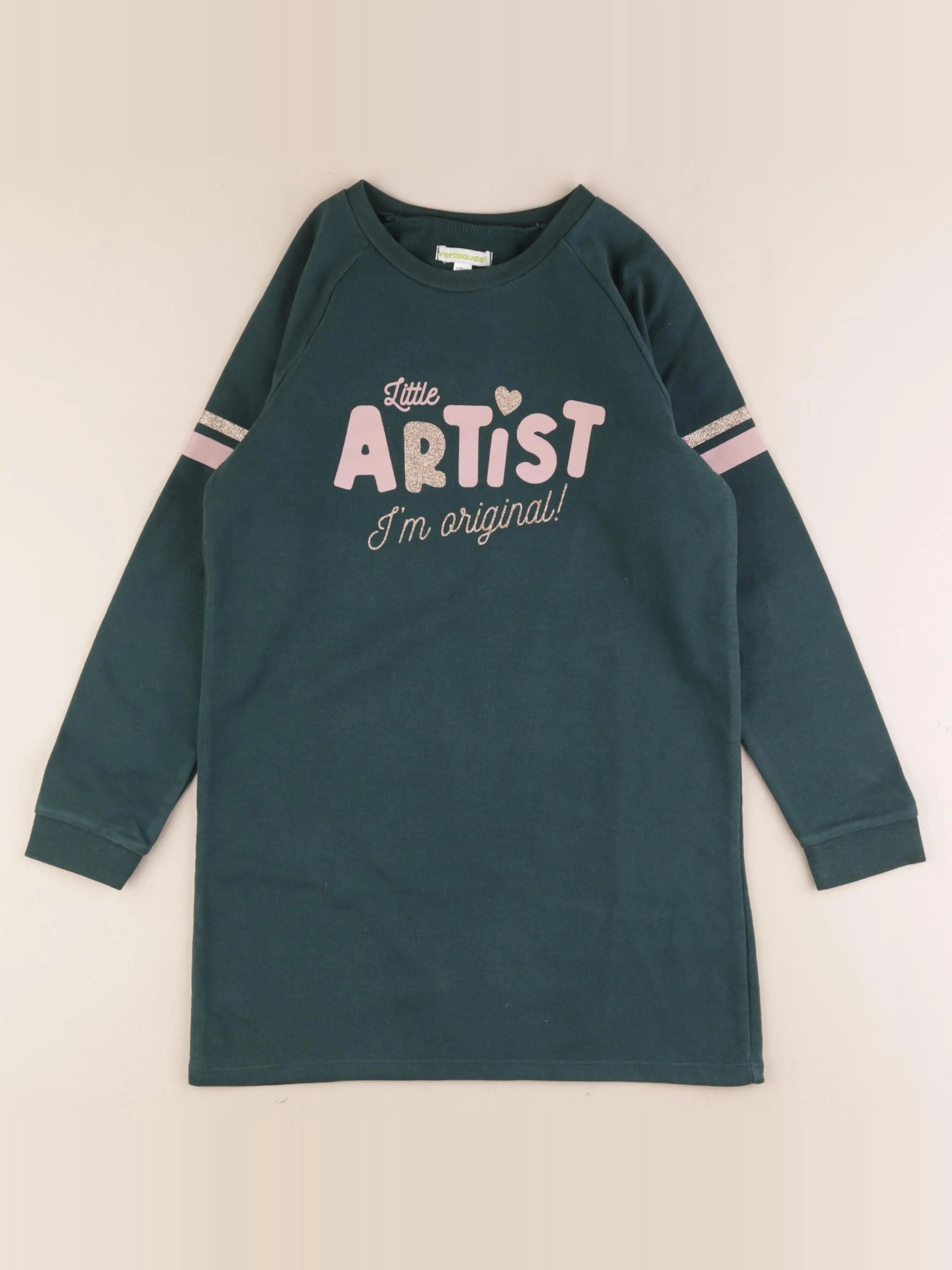 Vertbaudet - robe vert - 8 ans