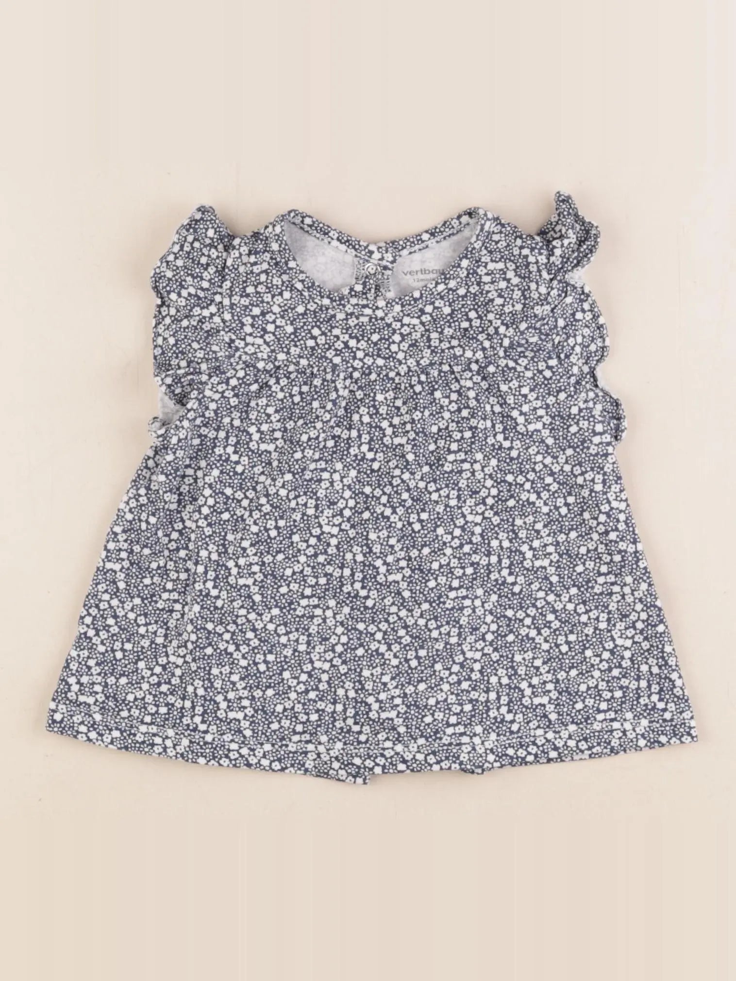 Vertbaudet - tee-shirt bleu - 12 mois