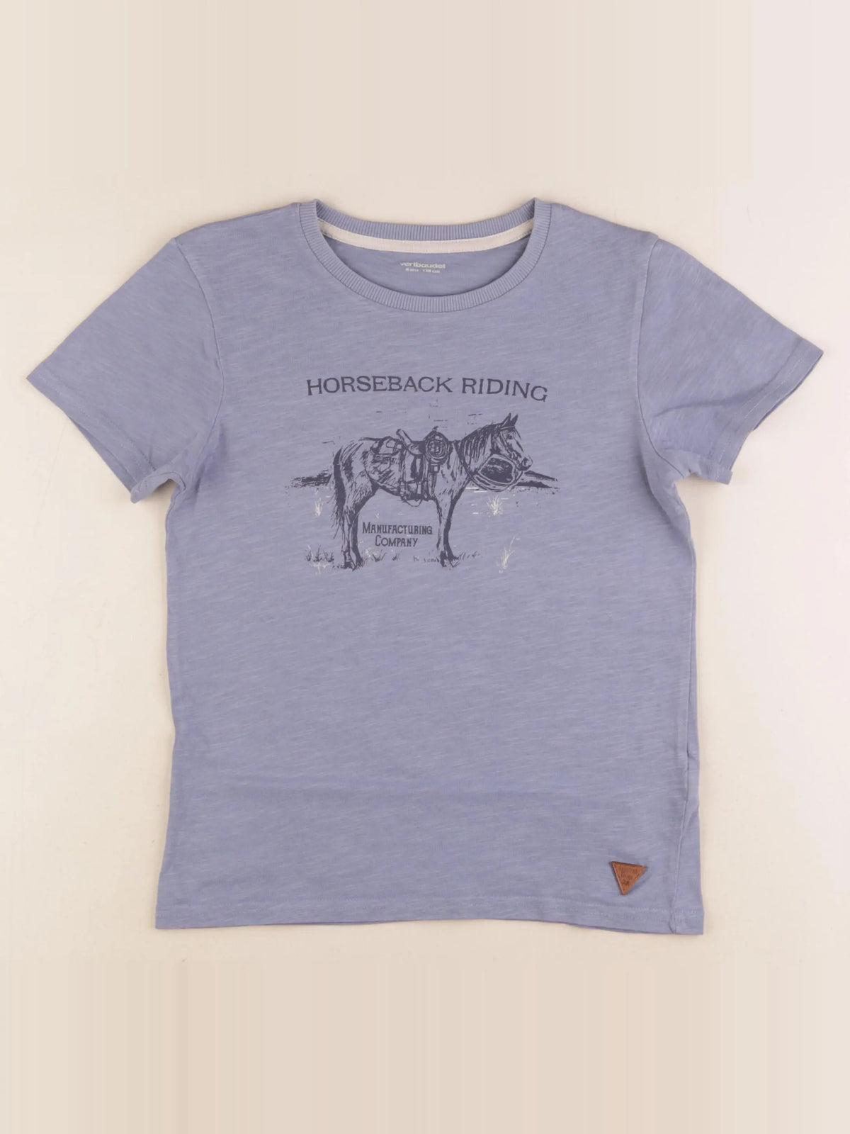 Vertbaudet - tee-shirt bleu - 8 ans