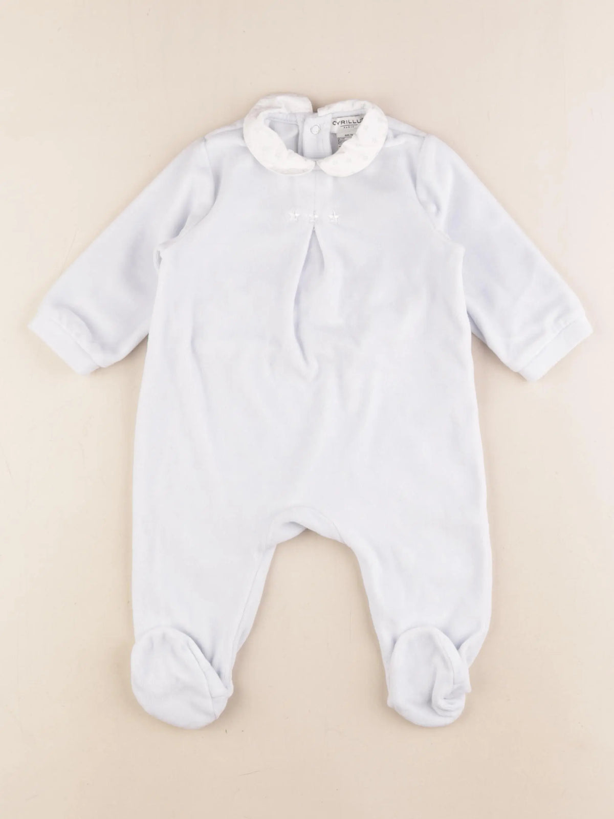 Cyrillus - pyjama velours blanc - 6 mois