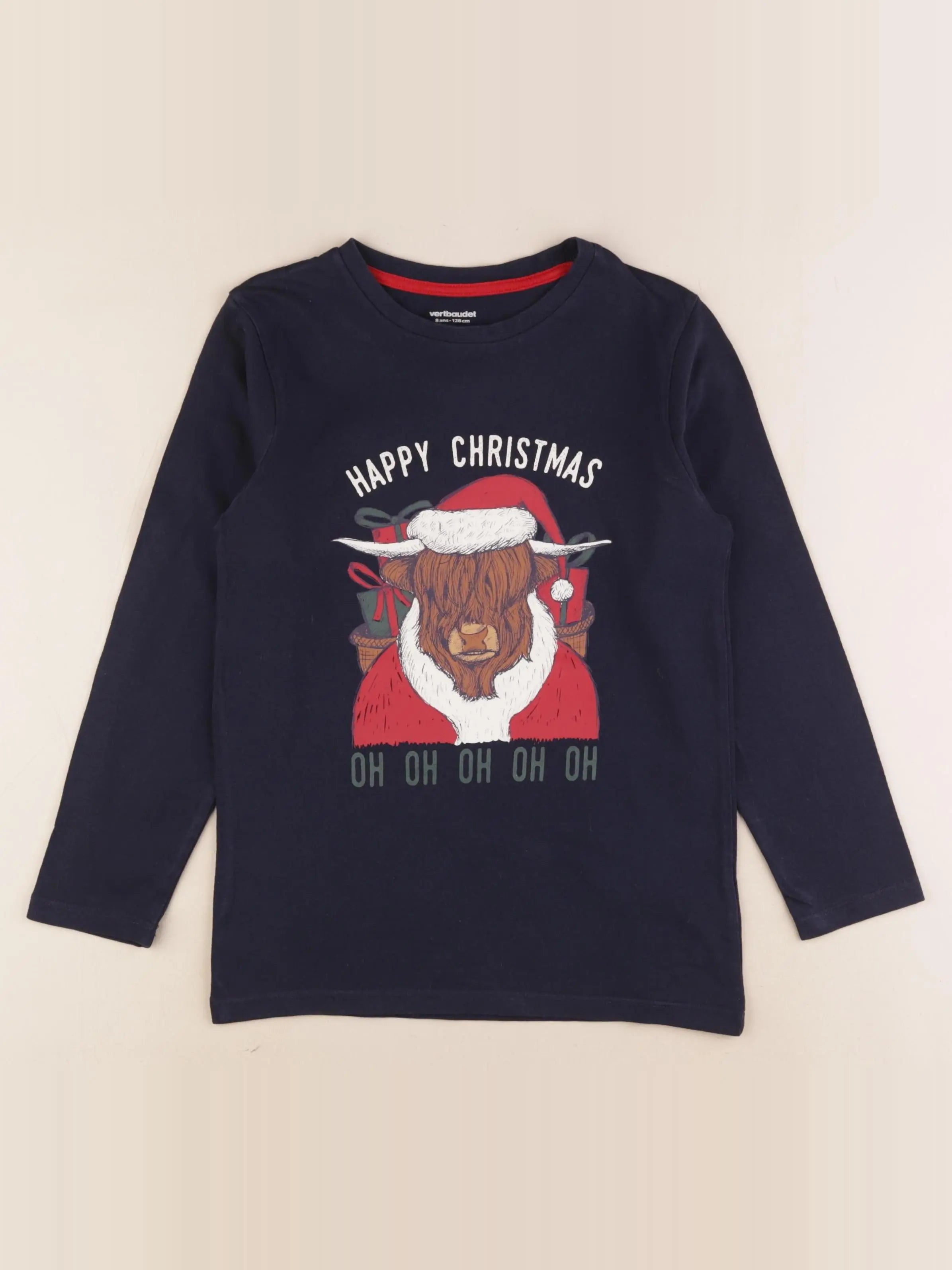 Vertbaudet - tee-shirt bleu - 8 ans