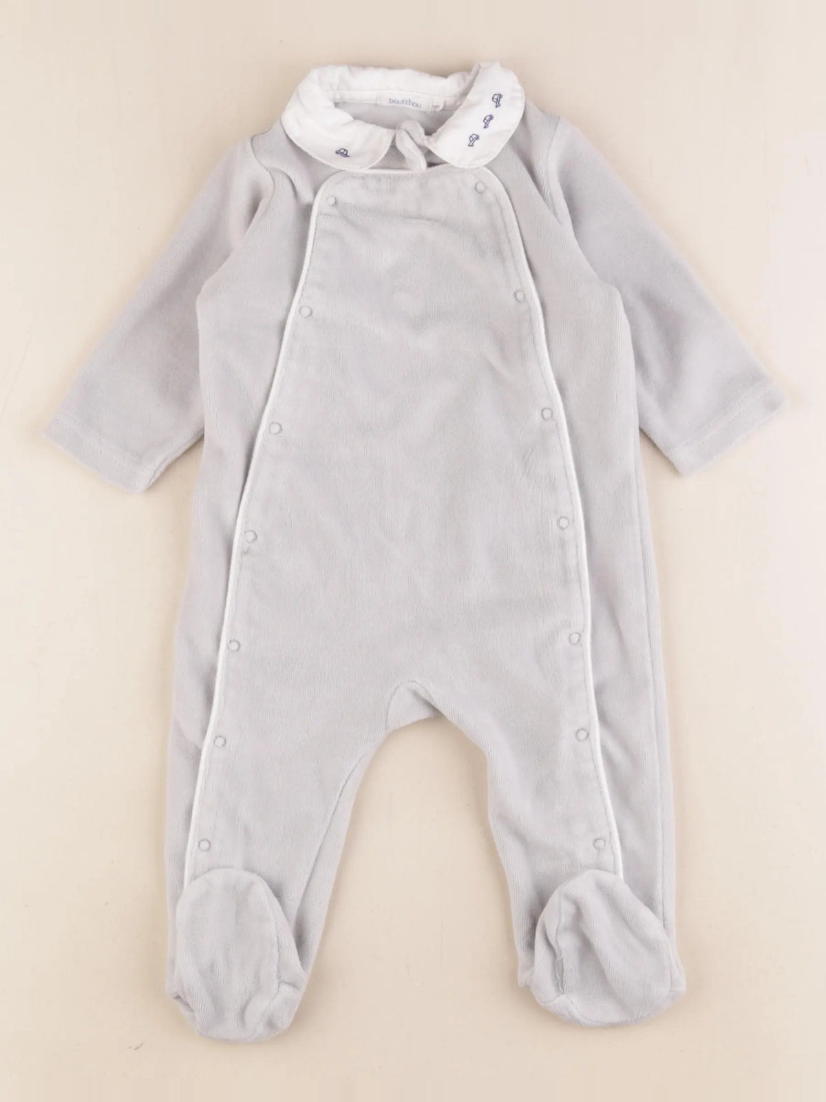 Boutchou - pyjama velours gris - 6 mois