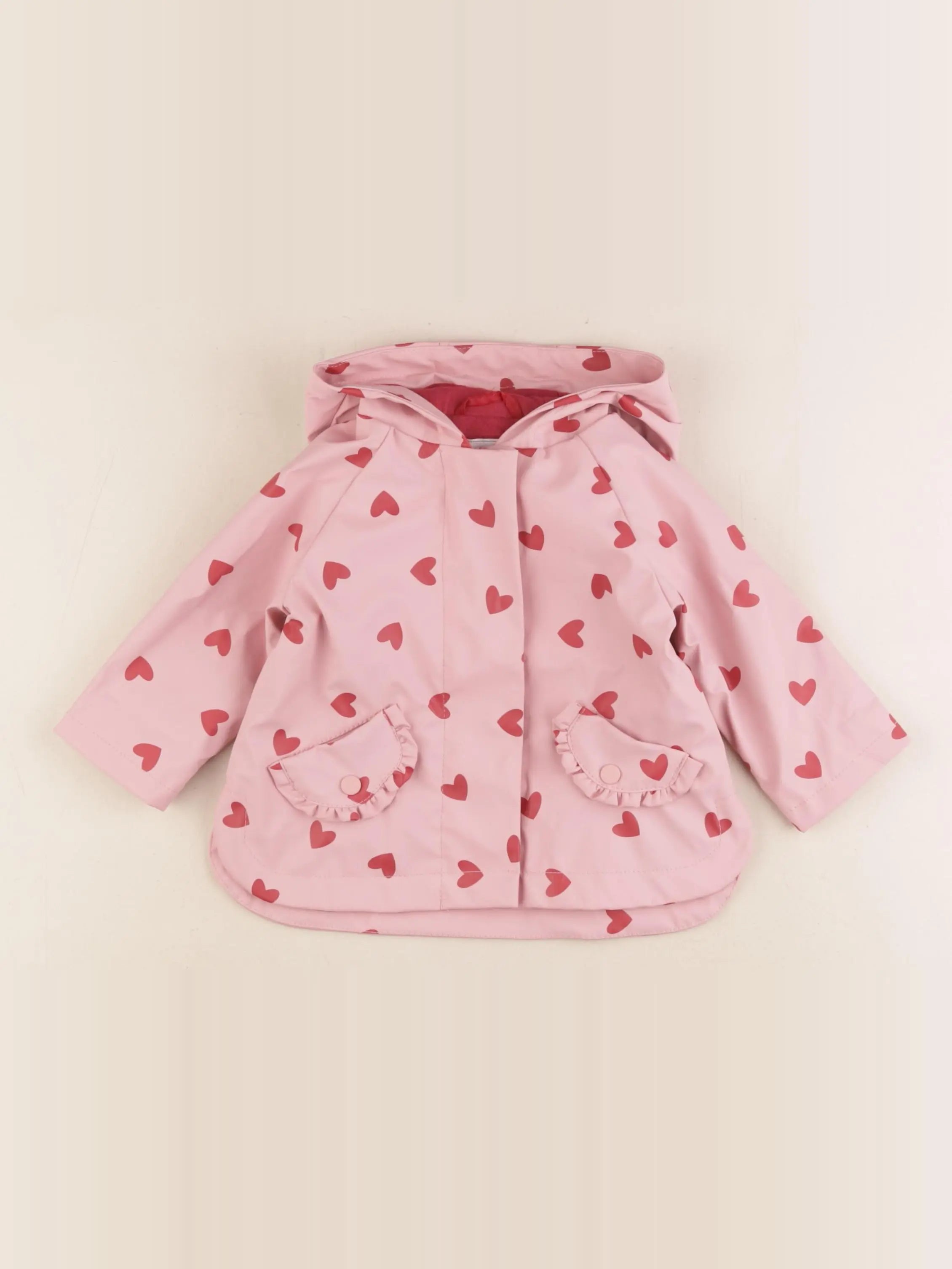 Vertbaudet - imperméable rose - 6 mois