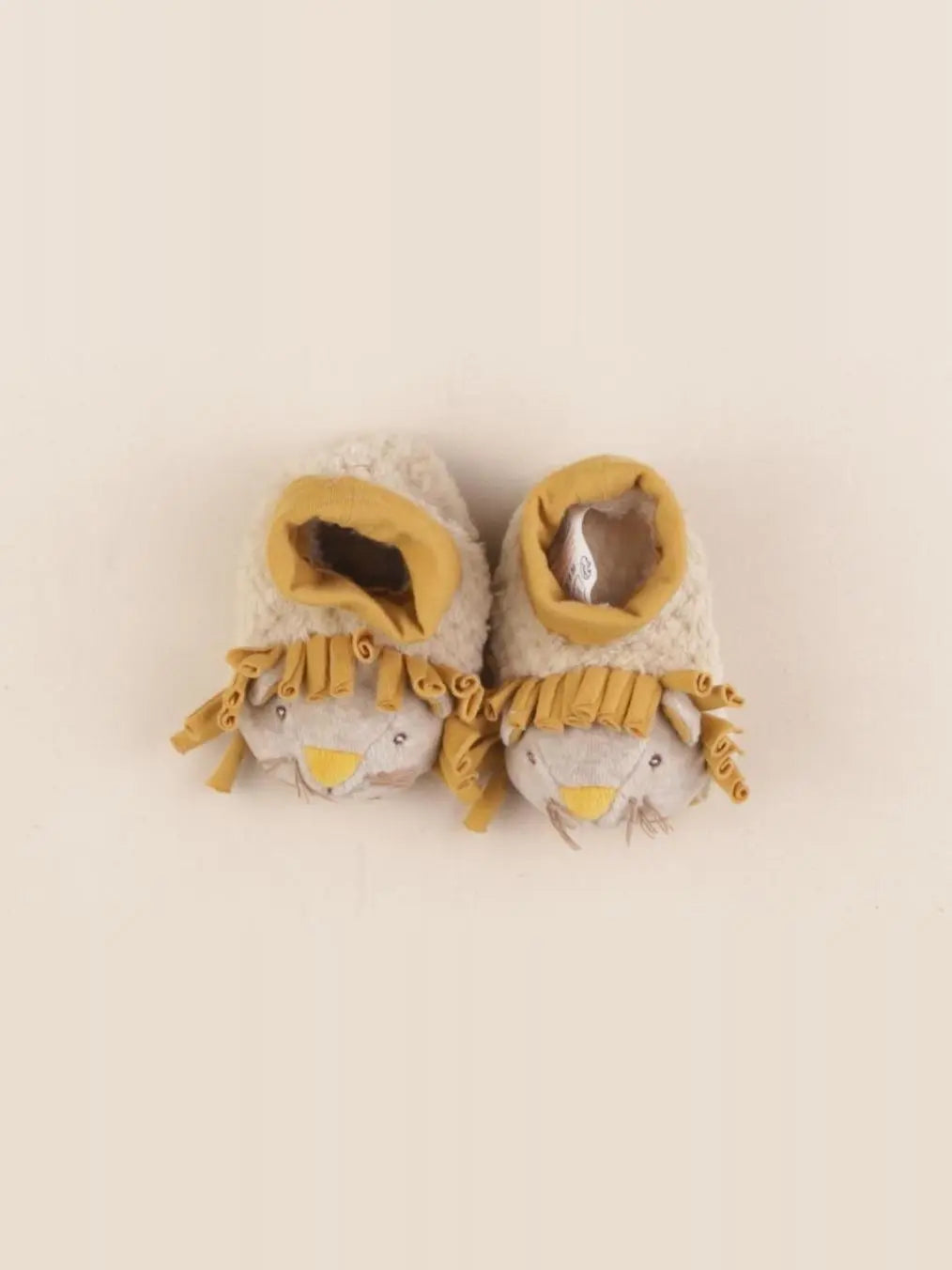 Moulin Roty - chaussons jaune, beige - pointure 16/17