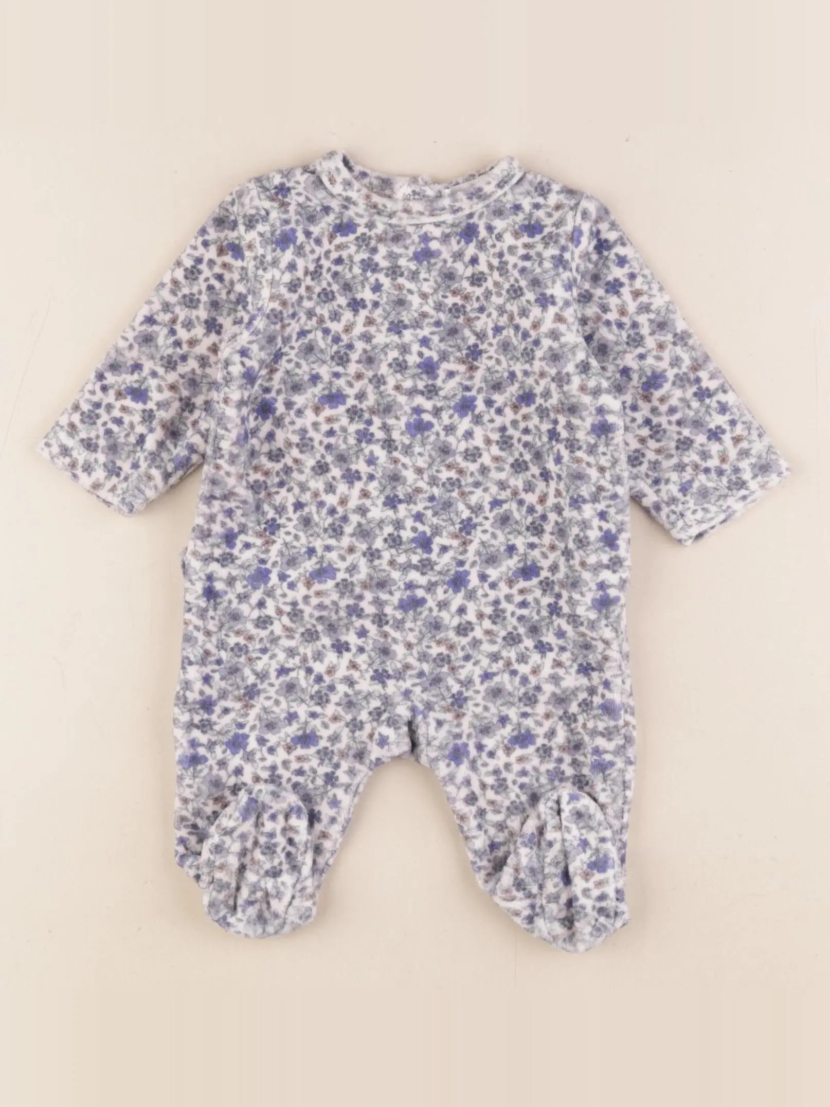 Boutchou - pyjama velours bleu - 1 mois