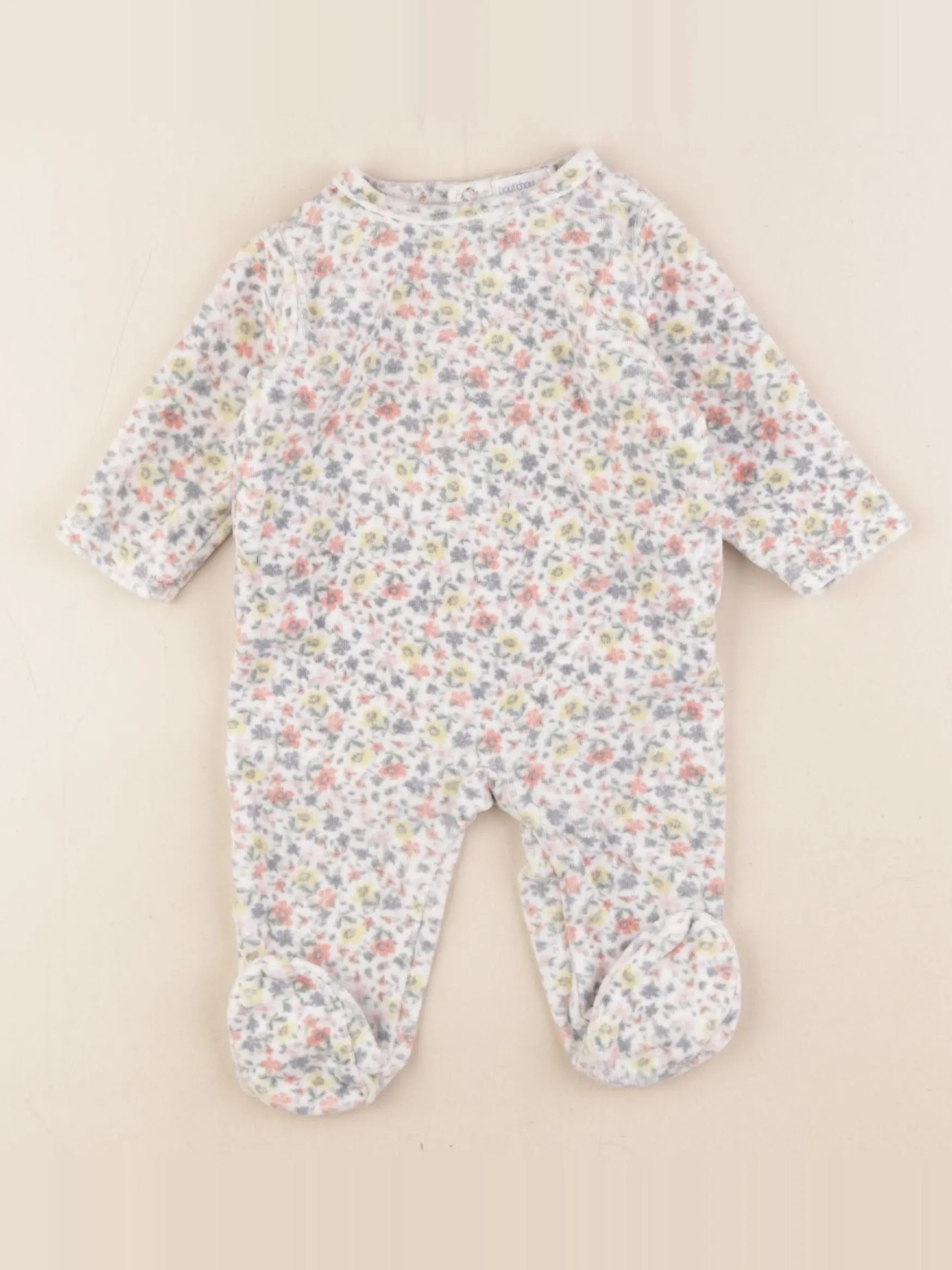 Boutchou - pyjama velours multicolore - 3 mois
