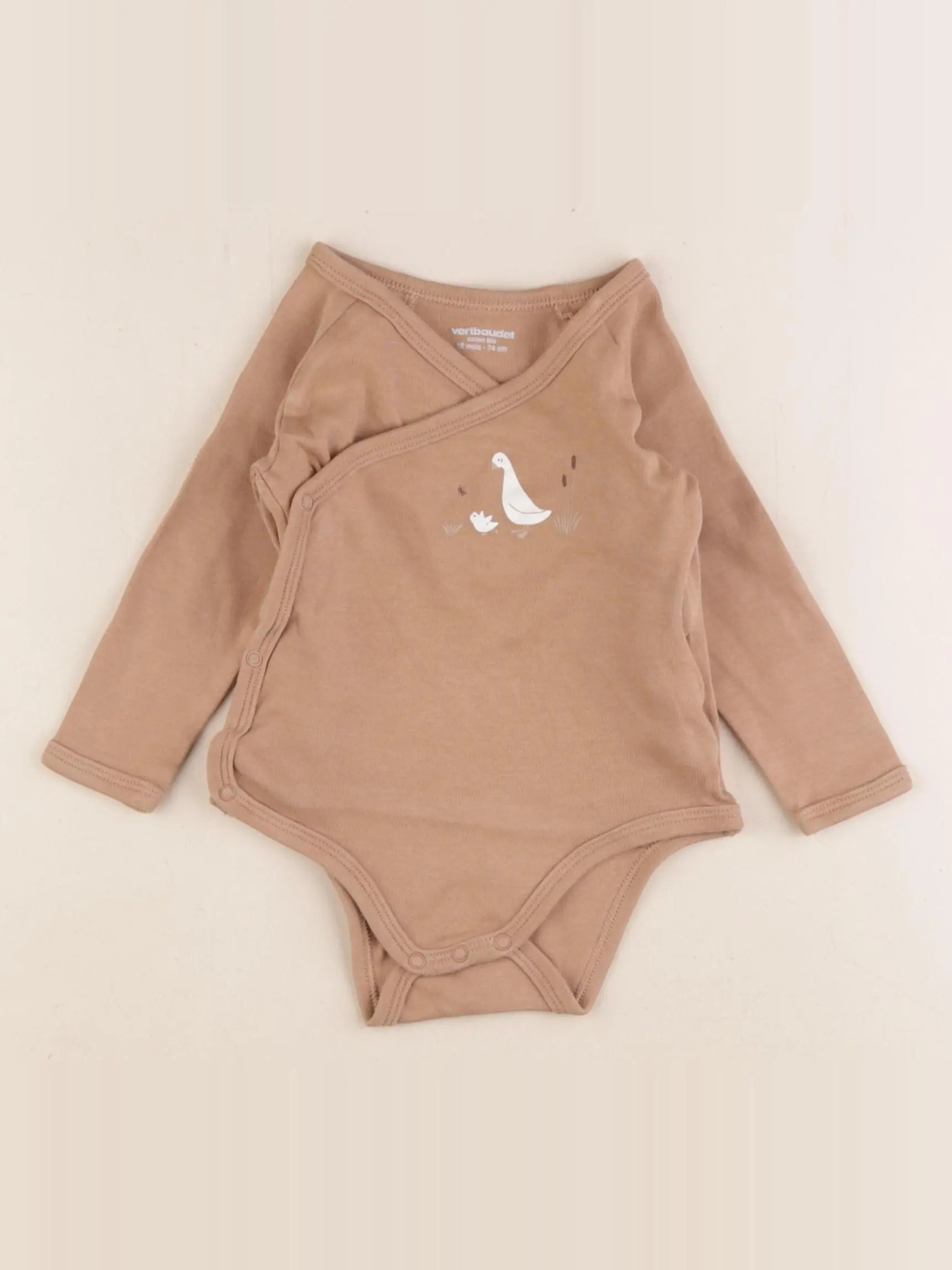 Vertbaudet - body marron - 12 mois