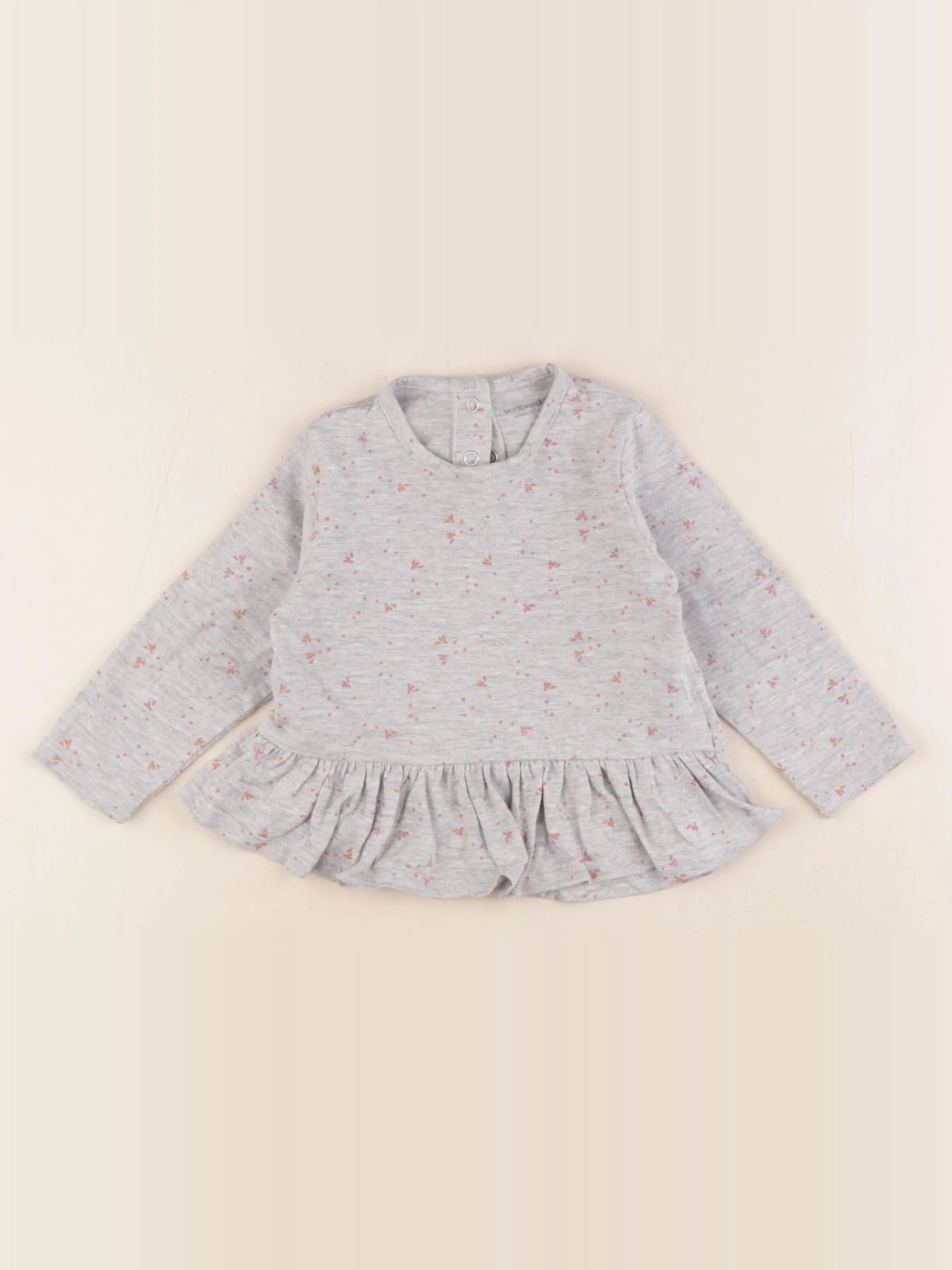 Vertbaudet - tee-shirt gris - 9 mois