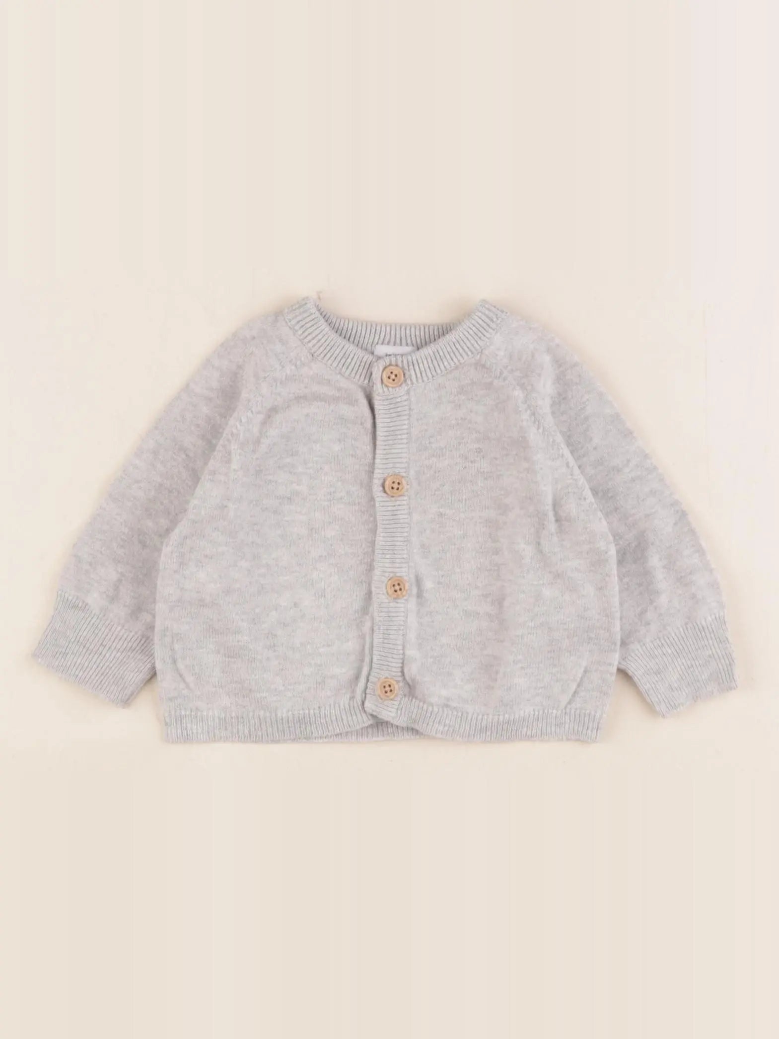 Petit Bateau - gilet gris - 3 mois