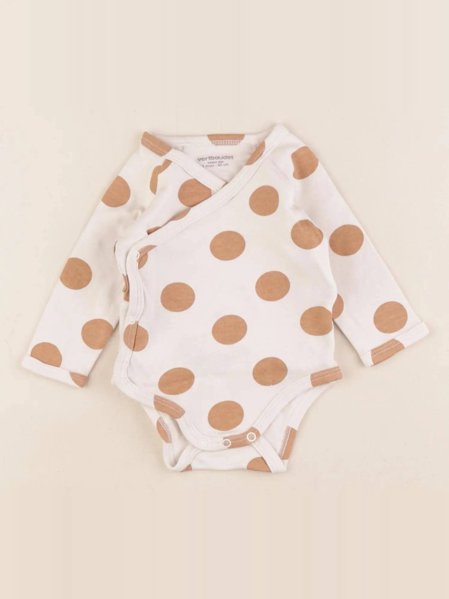Vertbaudet - body marron - 3 mois
