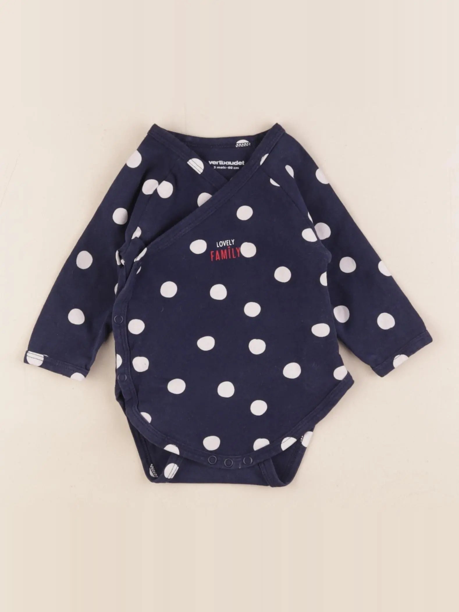 Vertbaudet - body bleu - 3 mois