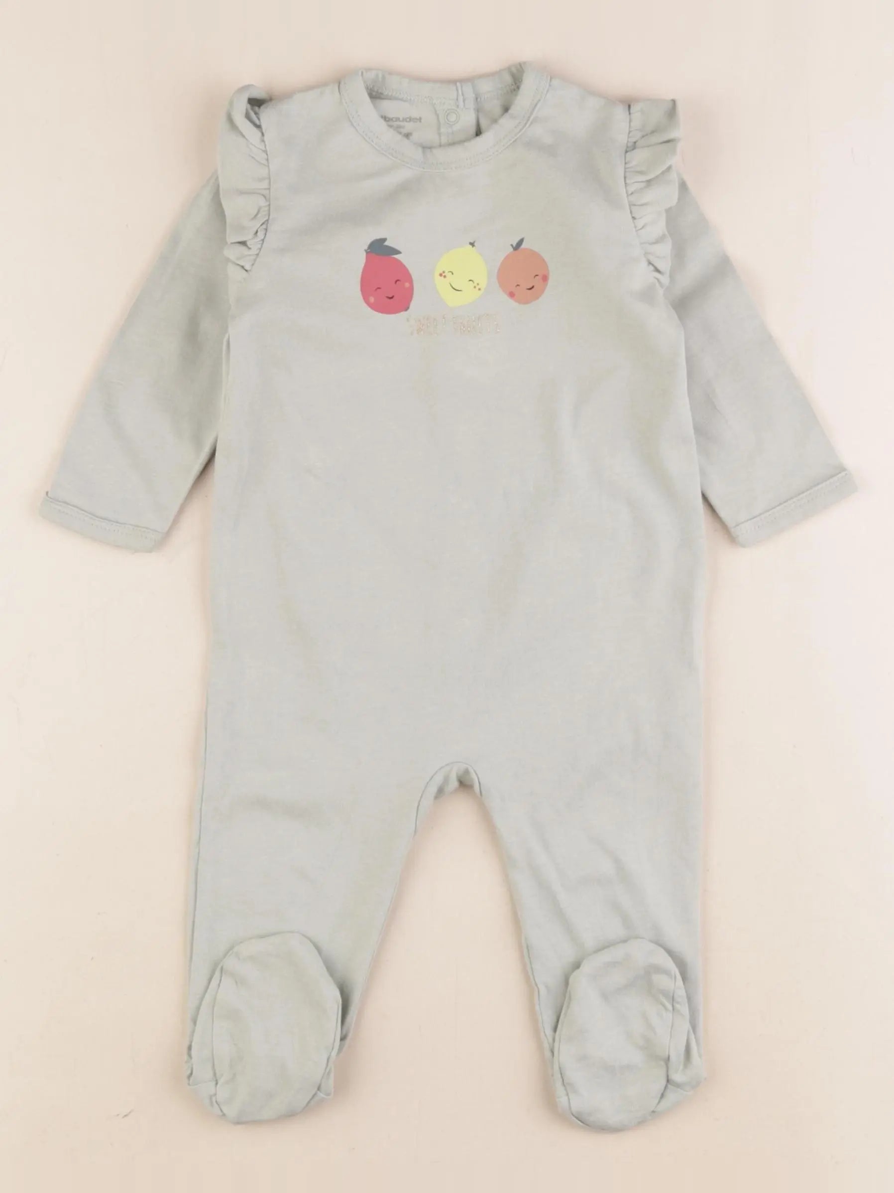 Vertbaudet - pyjama coton vert - 6 mois
