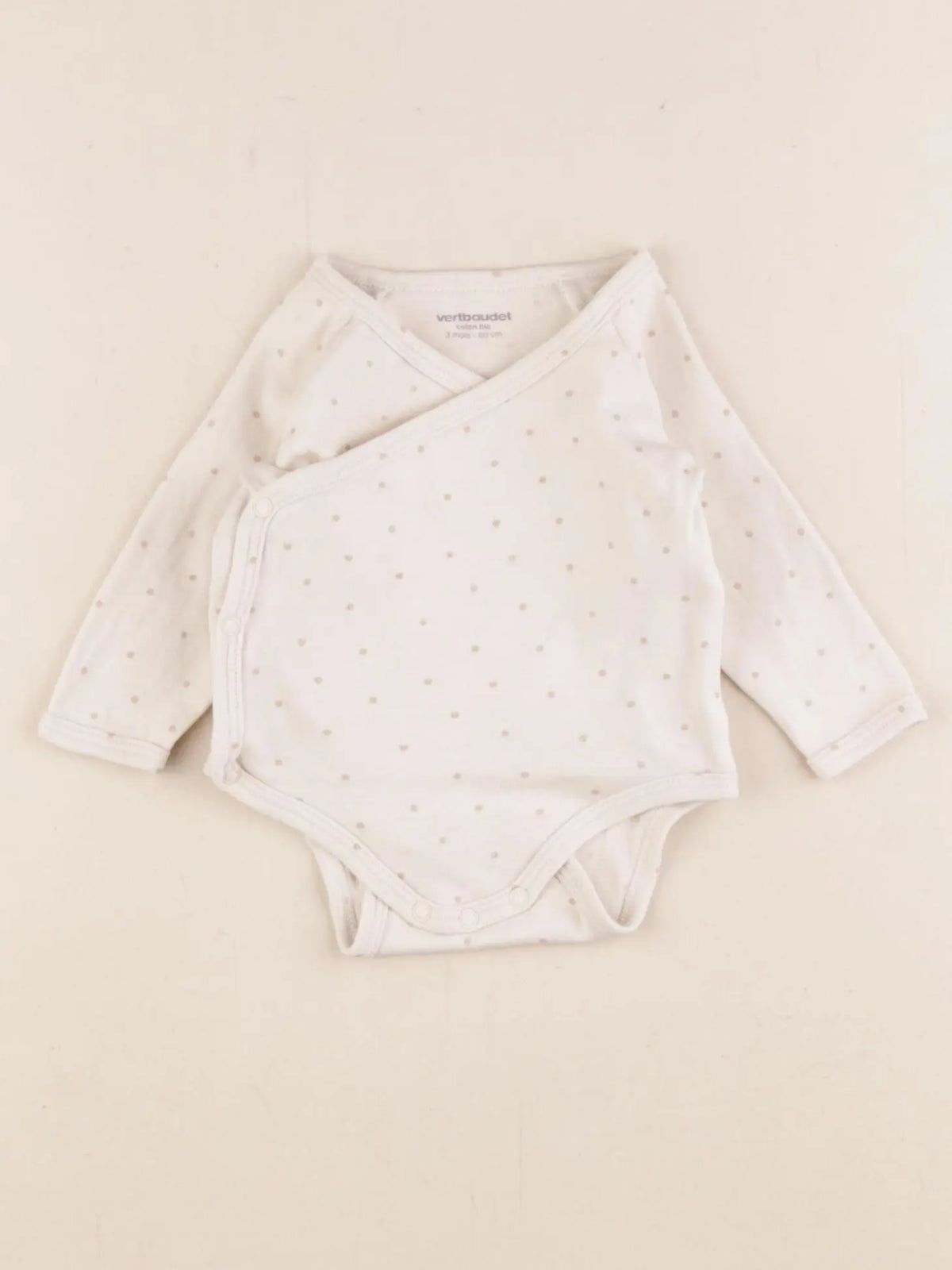 Vertbaudet - body beige - 3 mois