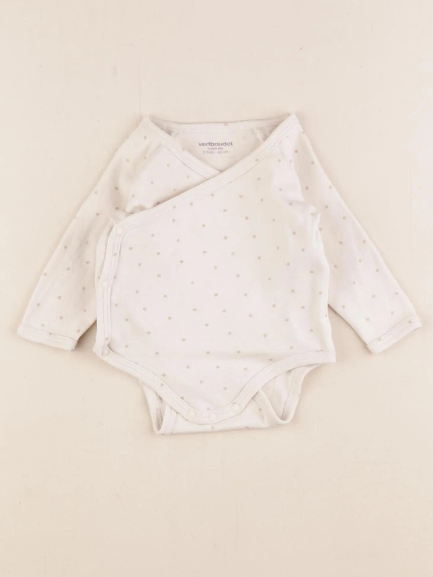 Vertbaudet - body beige - 3 mois