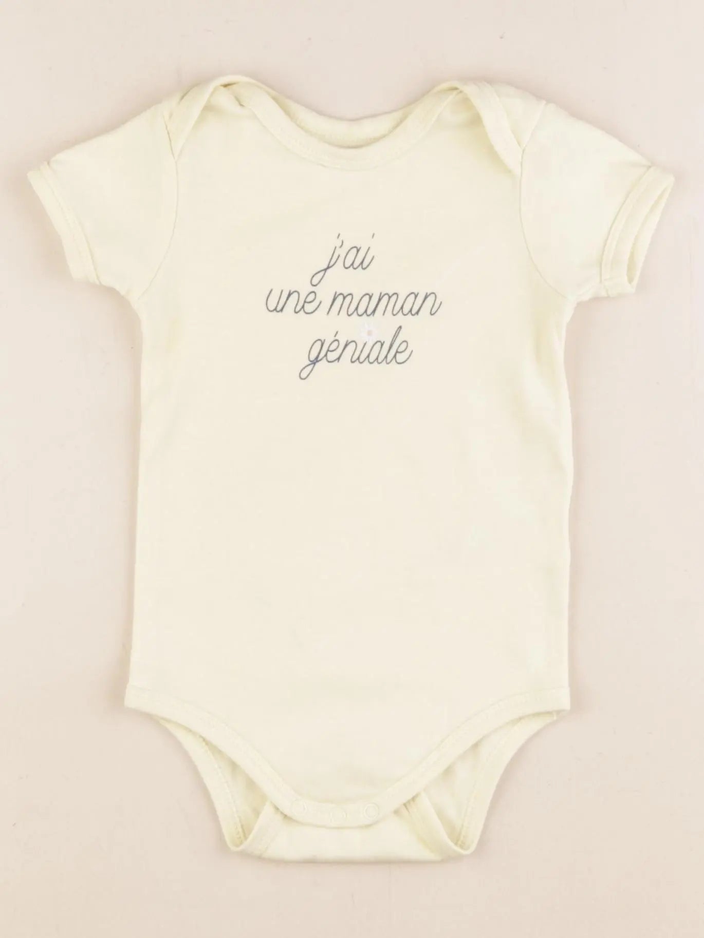 Vertbaudet - body coton jaune - 18 mois