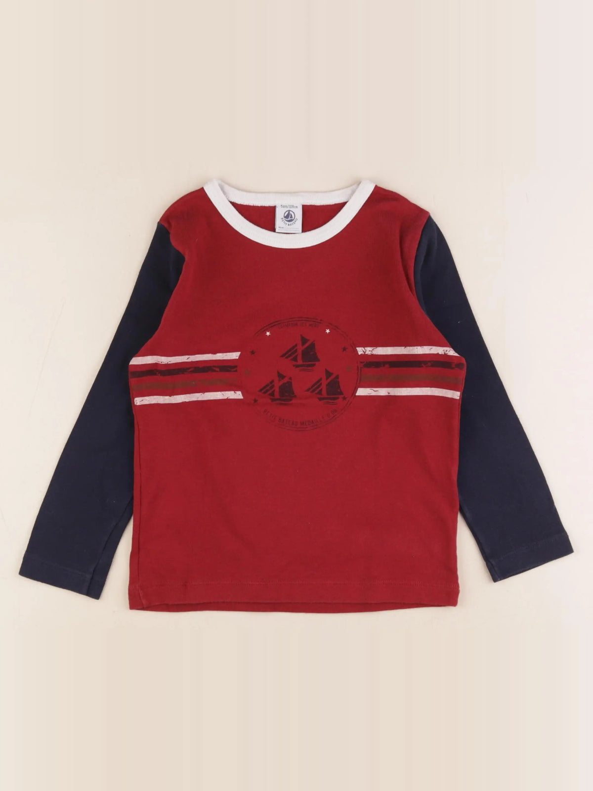 Petit Bateau - tee-shirt rouge - 5 ans