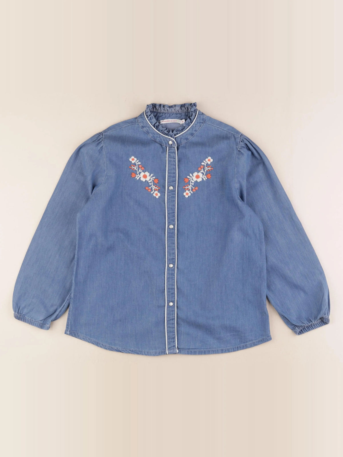 Monoprix - blouse bleu - 8 ans