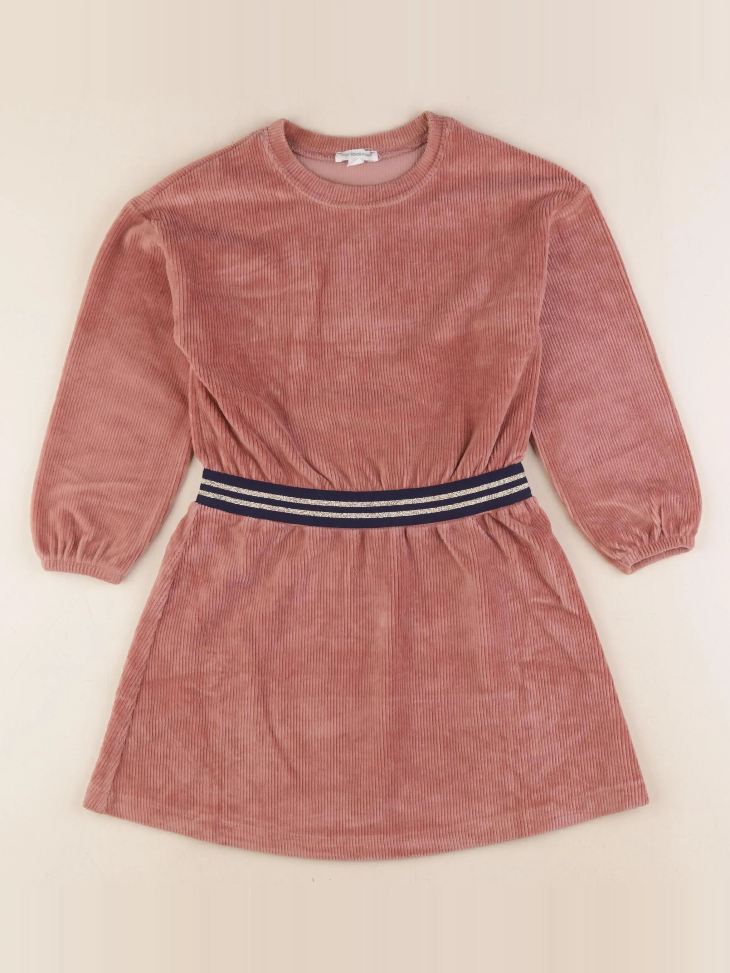 Vertbaudet - robe rose, or - 5 ans