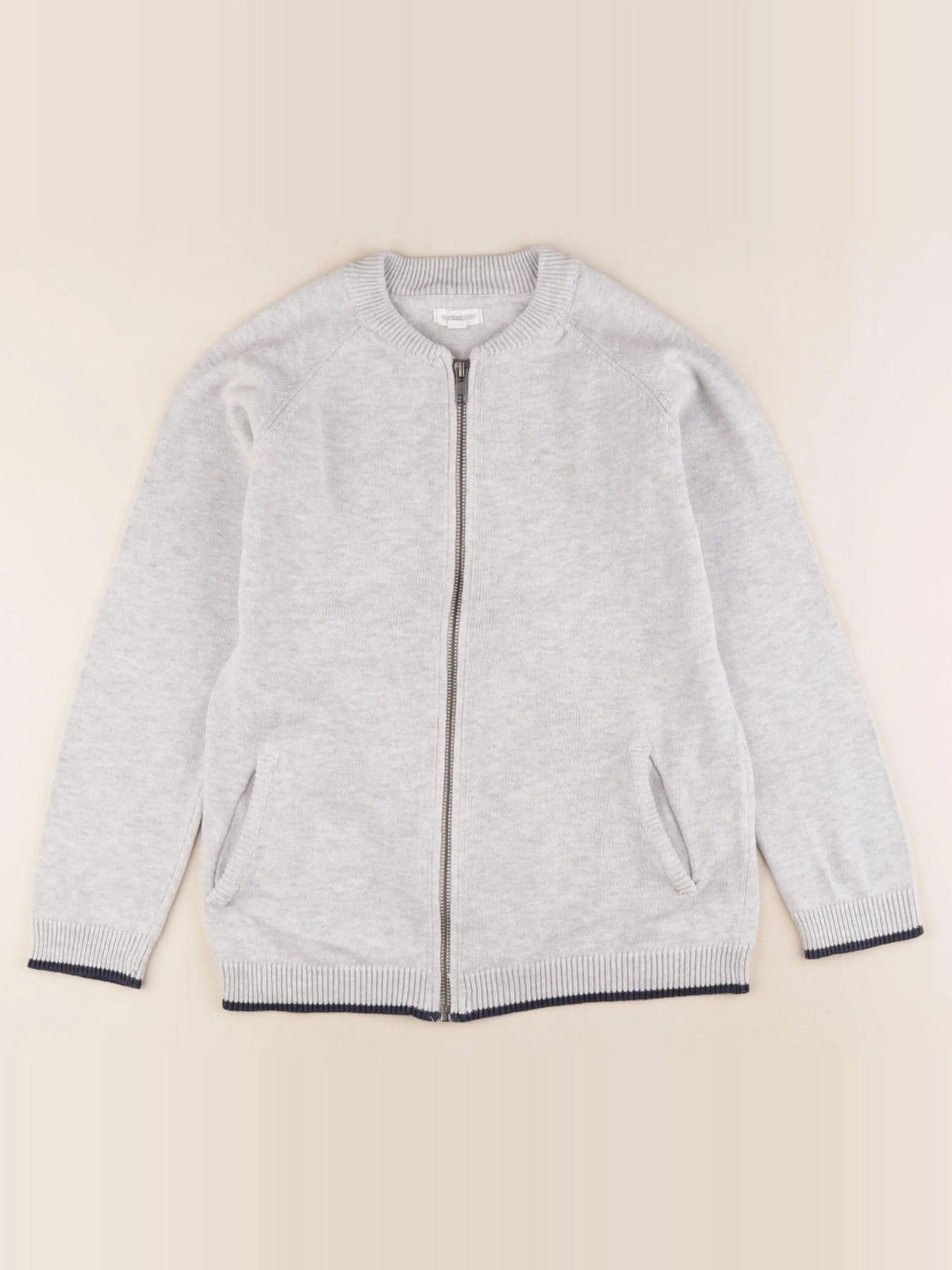 Vertbaudet - gilet gris - 10 ans