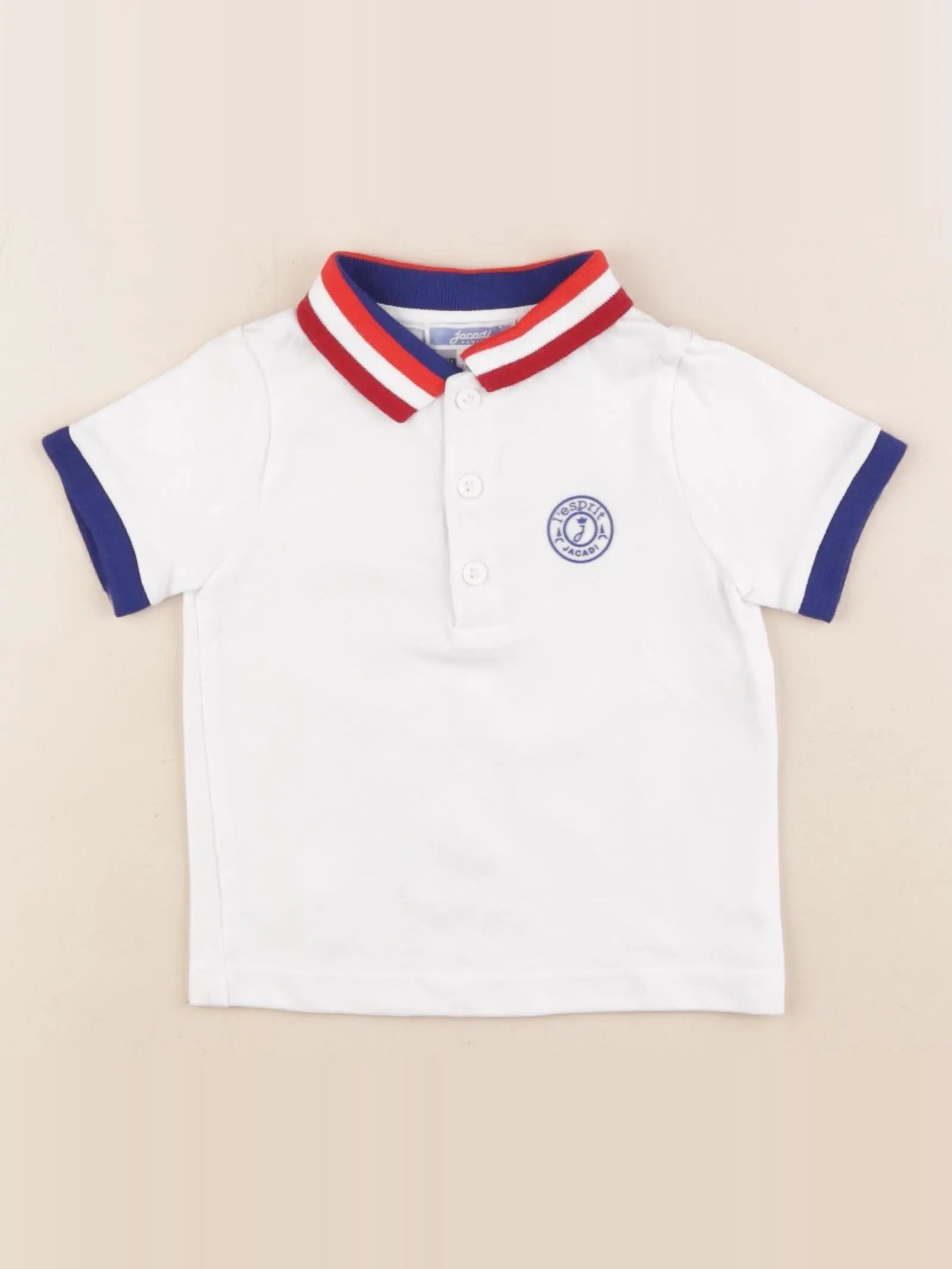 Jacadi - polo blanc, multicolore - 12 mois