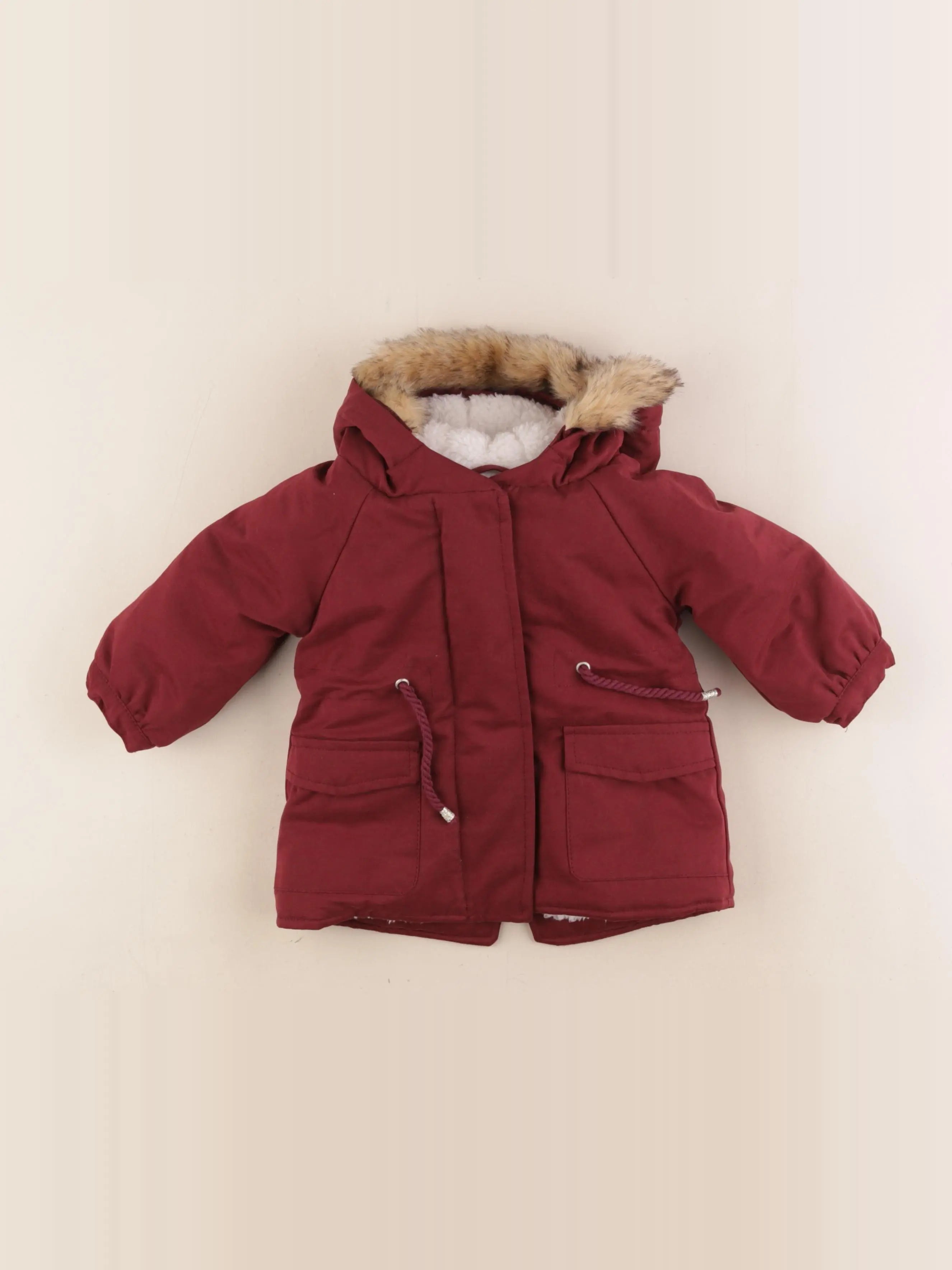 Vertbaudet - parka rouge - 6 mois