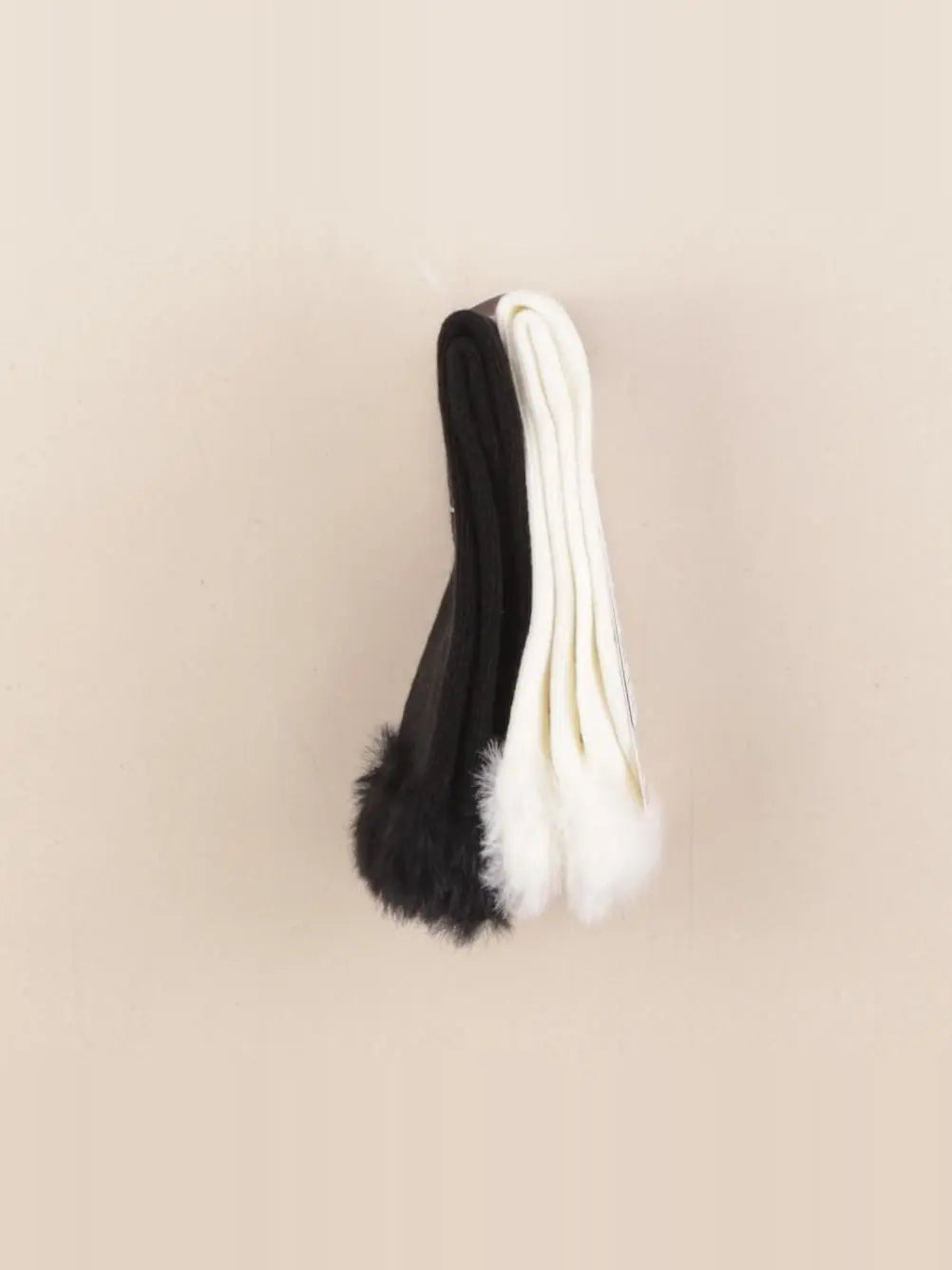 Uniqlo - lot de 2 chaussettes beige, noir - 4/6 ans