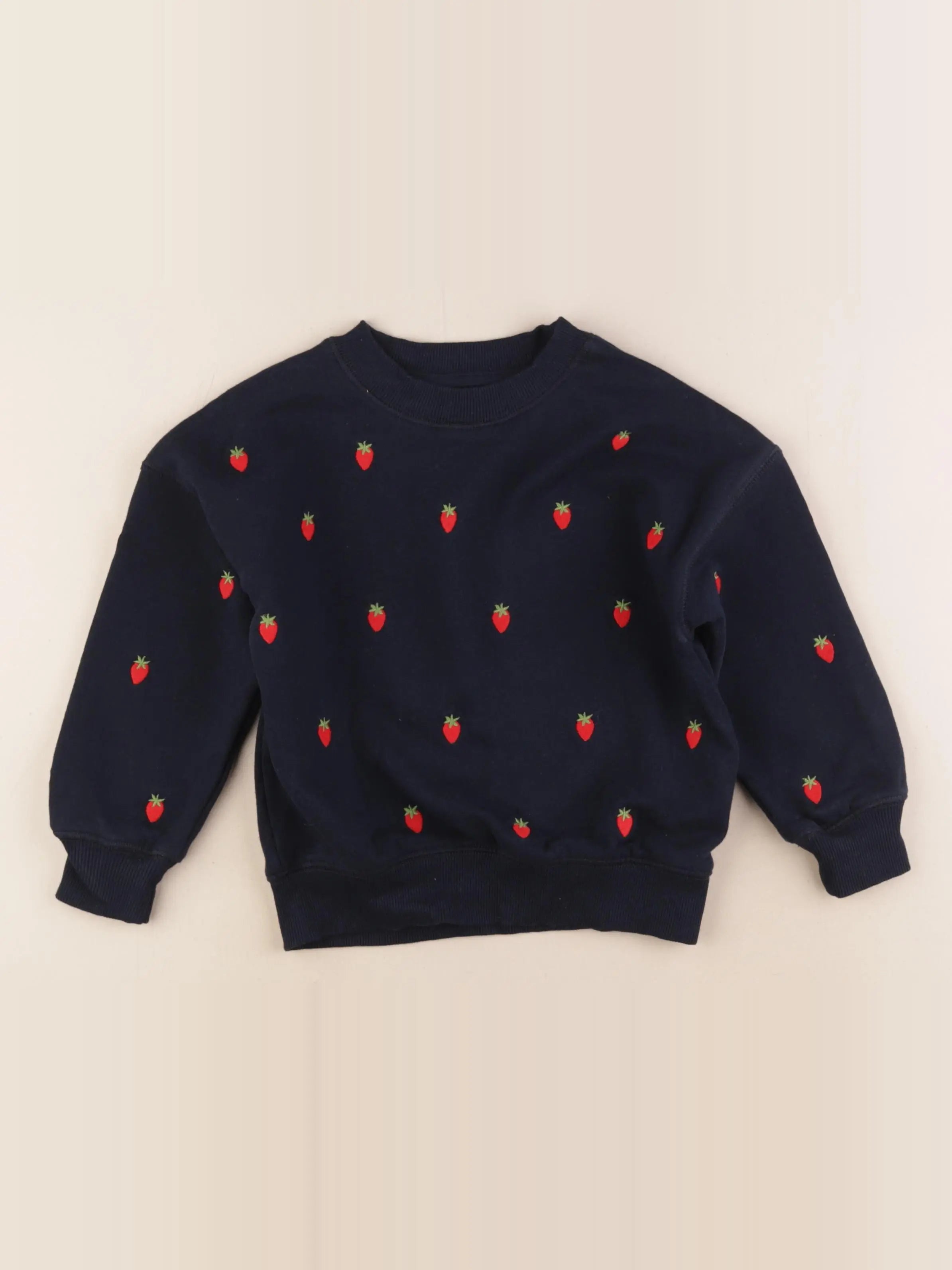 Monoprix - sweat bleu, rouge - 5 ans