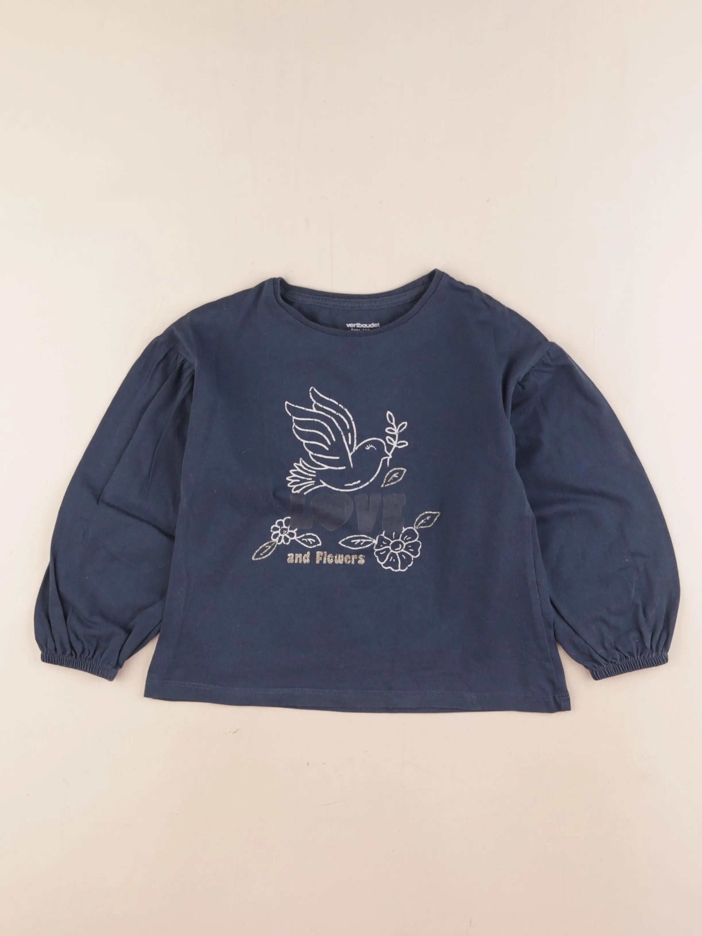 Vertbaudet - tee-shirt bleu - 5 ans