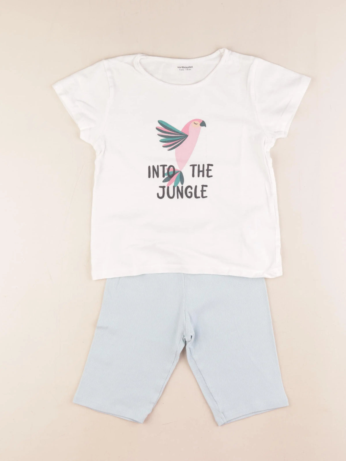 Vertbaudet - pyjama coton bleu, blanc - 6 ans