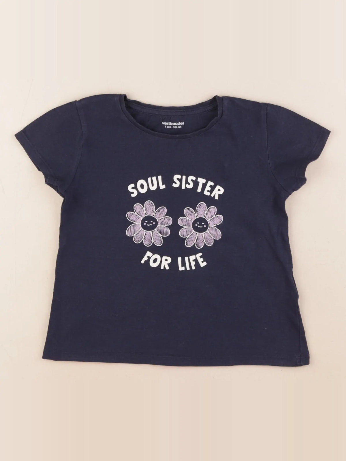 Vertbaudet - tee-shirt bleu - 4 ans