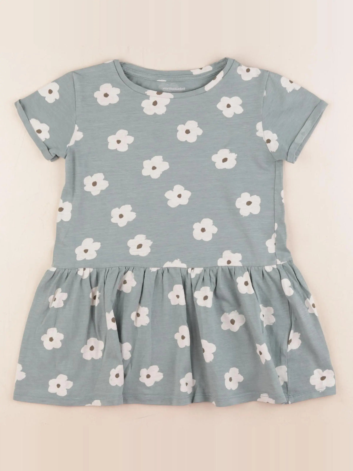 Vertbaudet - robe vert - 4 ans