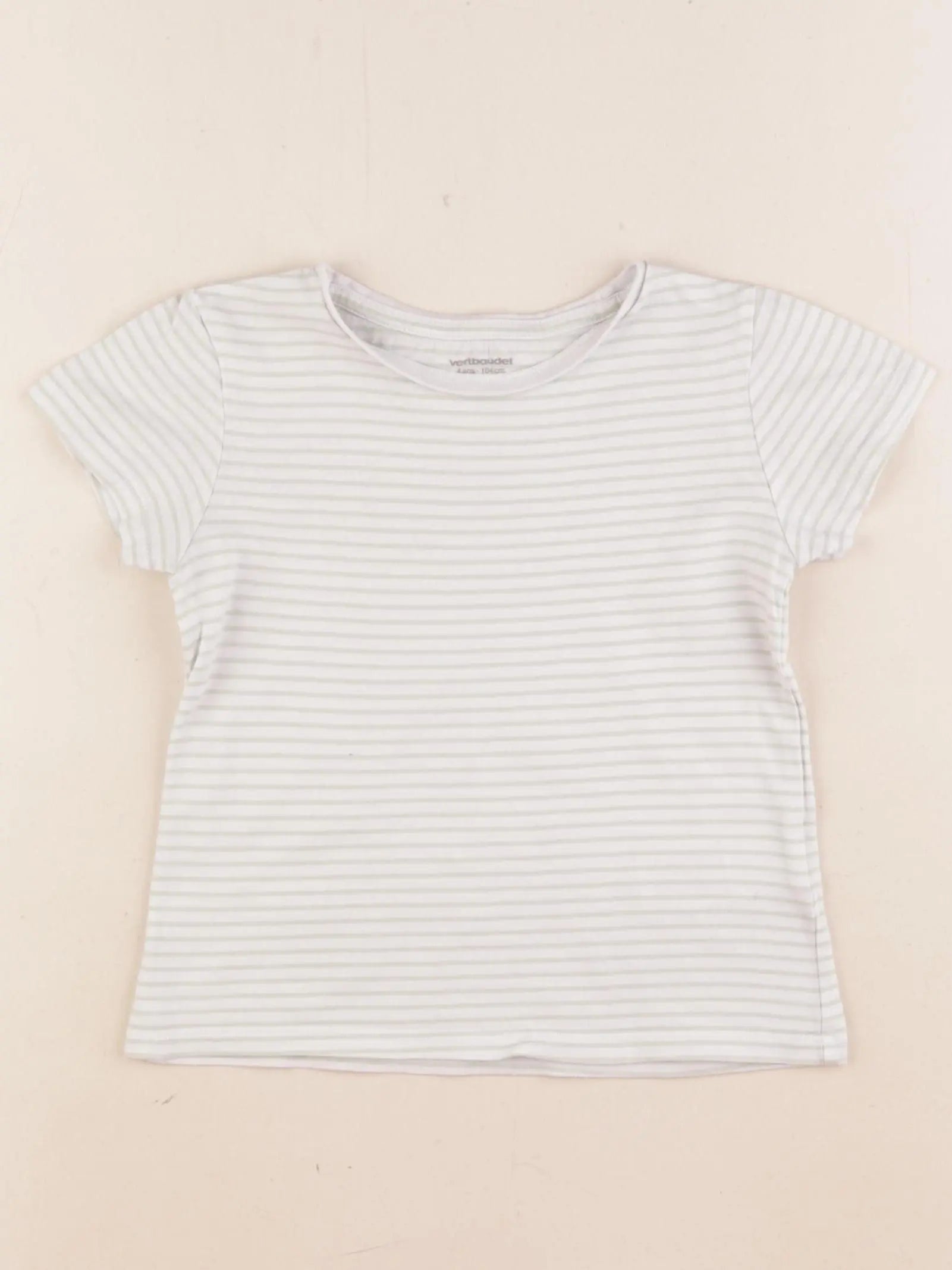 Vertbaudet - tee-shirt blanc, vert - 4 ans