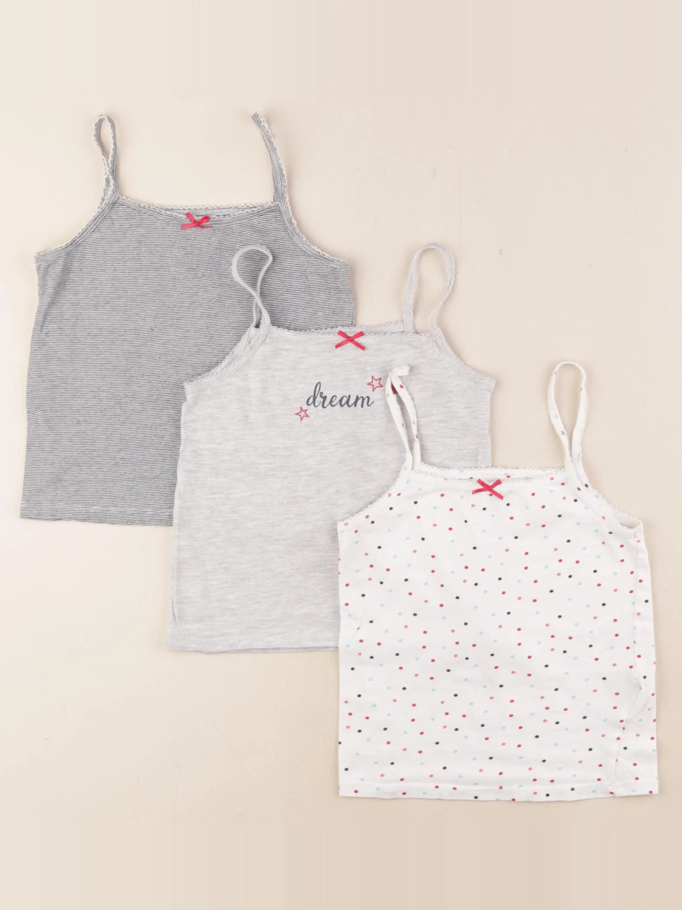 Vertbaudet - lot de 3 maillots de corps multicolore - 5 ans