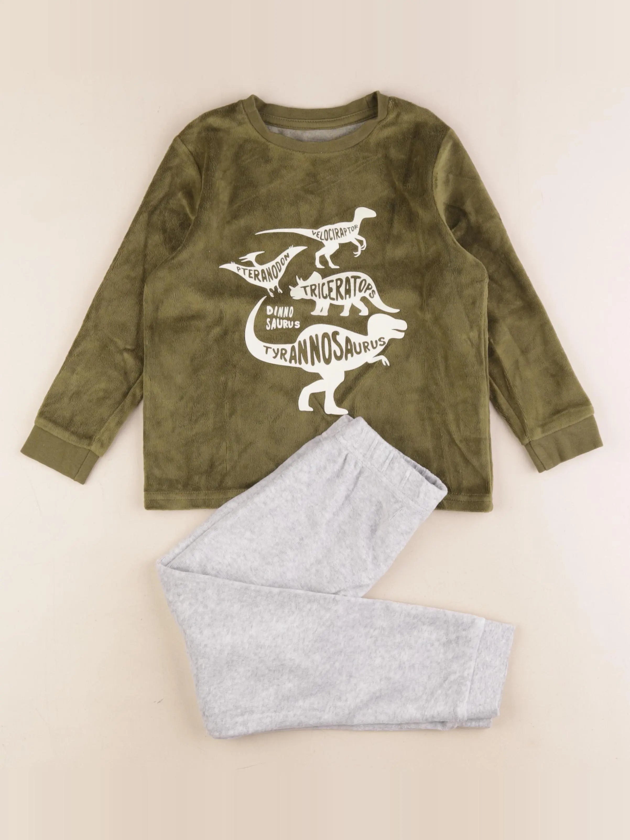 Vertbaudet - pyjama velours multicolore - 5 ans