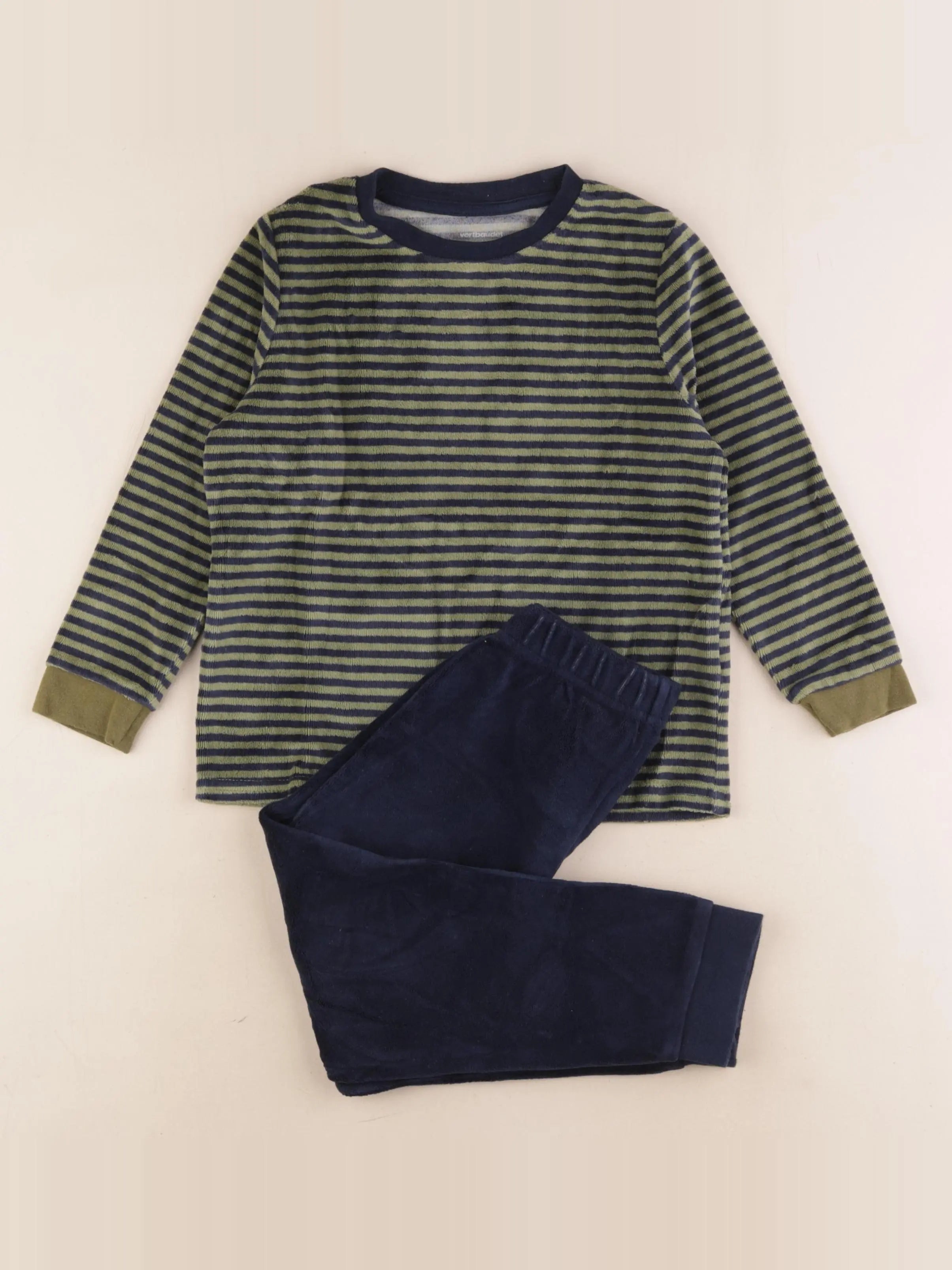 Vertbaudet - pyjama velours multicolore - 5 ans