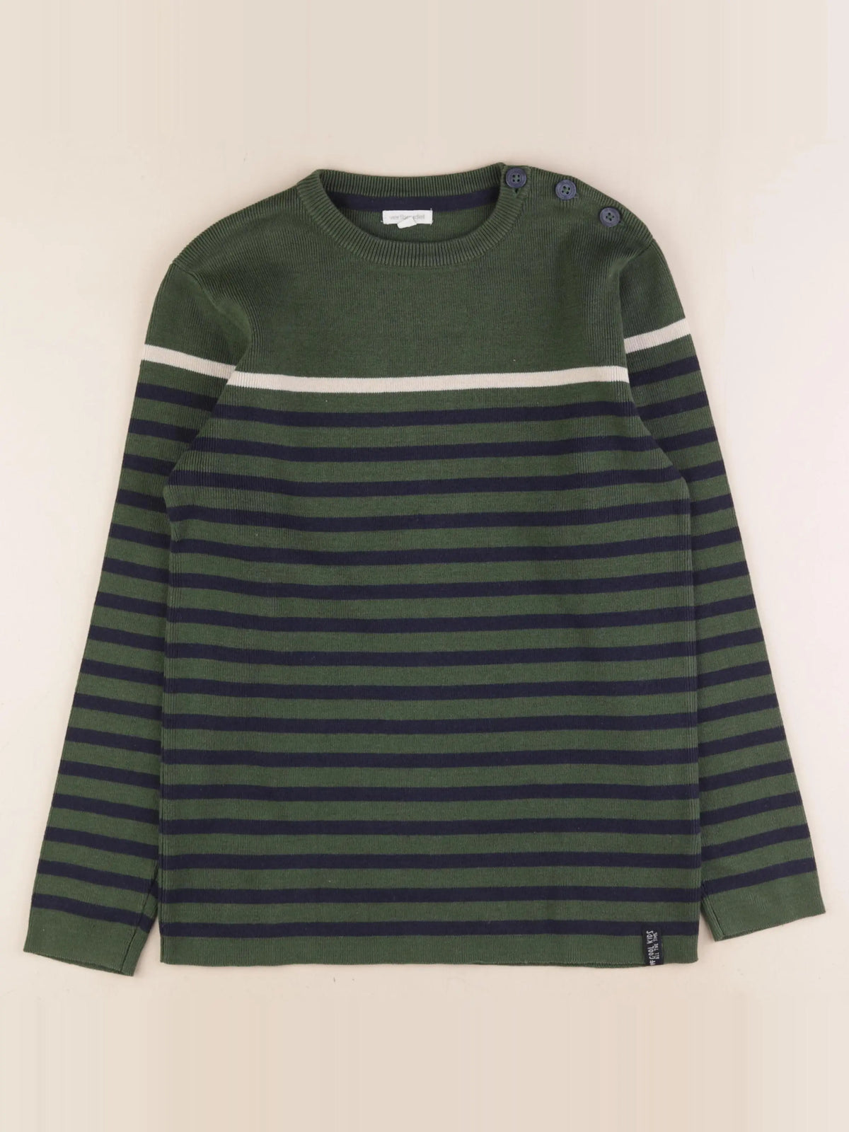 Vertbaudet - pull vert - 12 ans