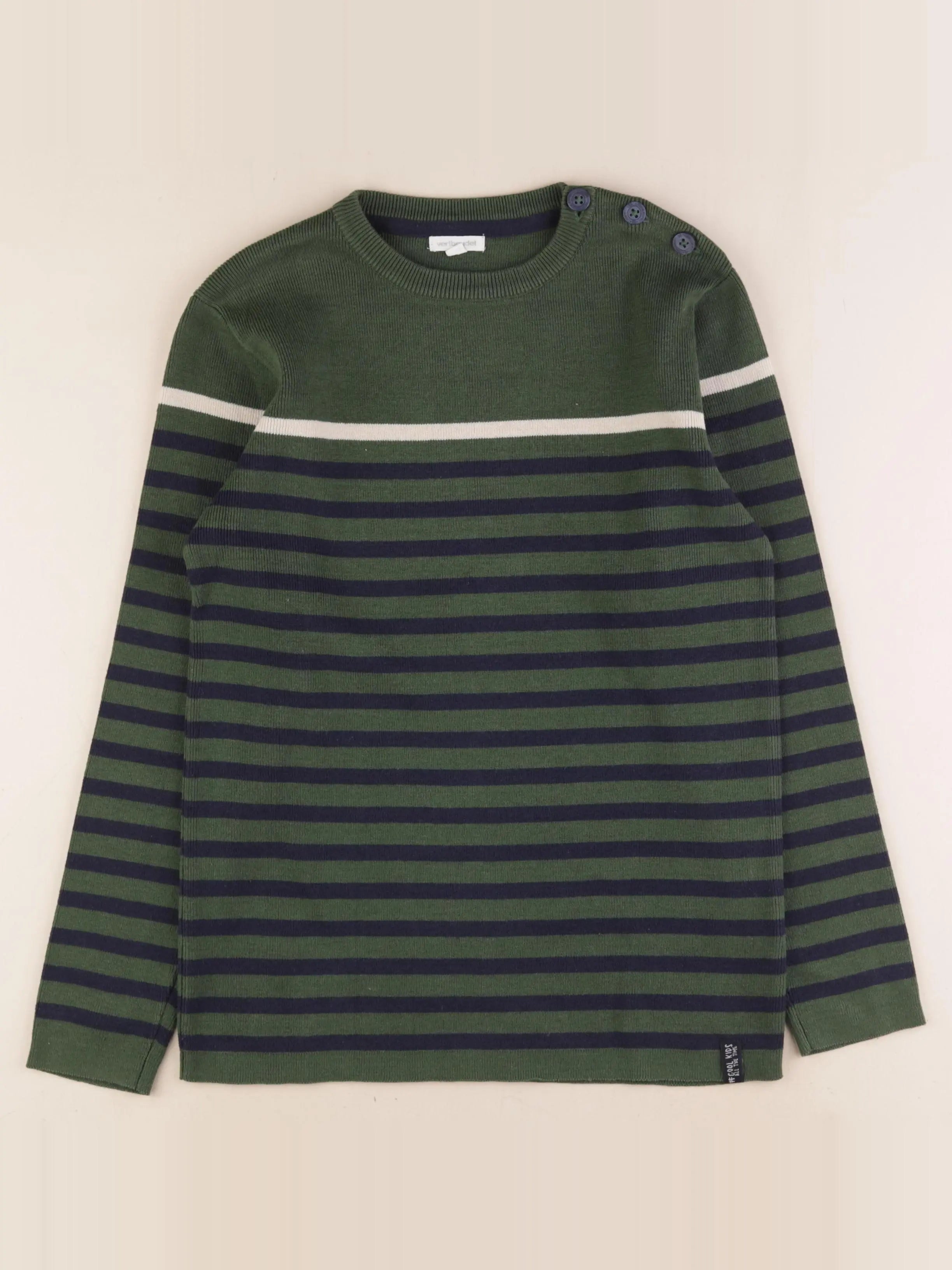 Vertbaudet - pull vert - 12 ans