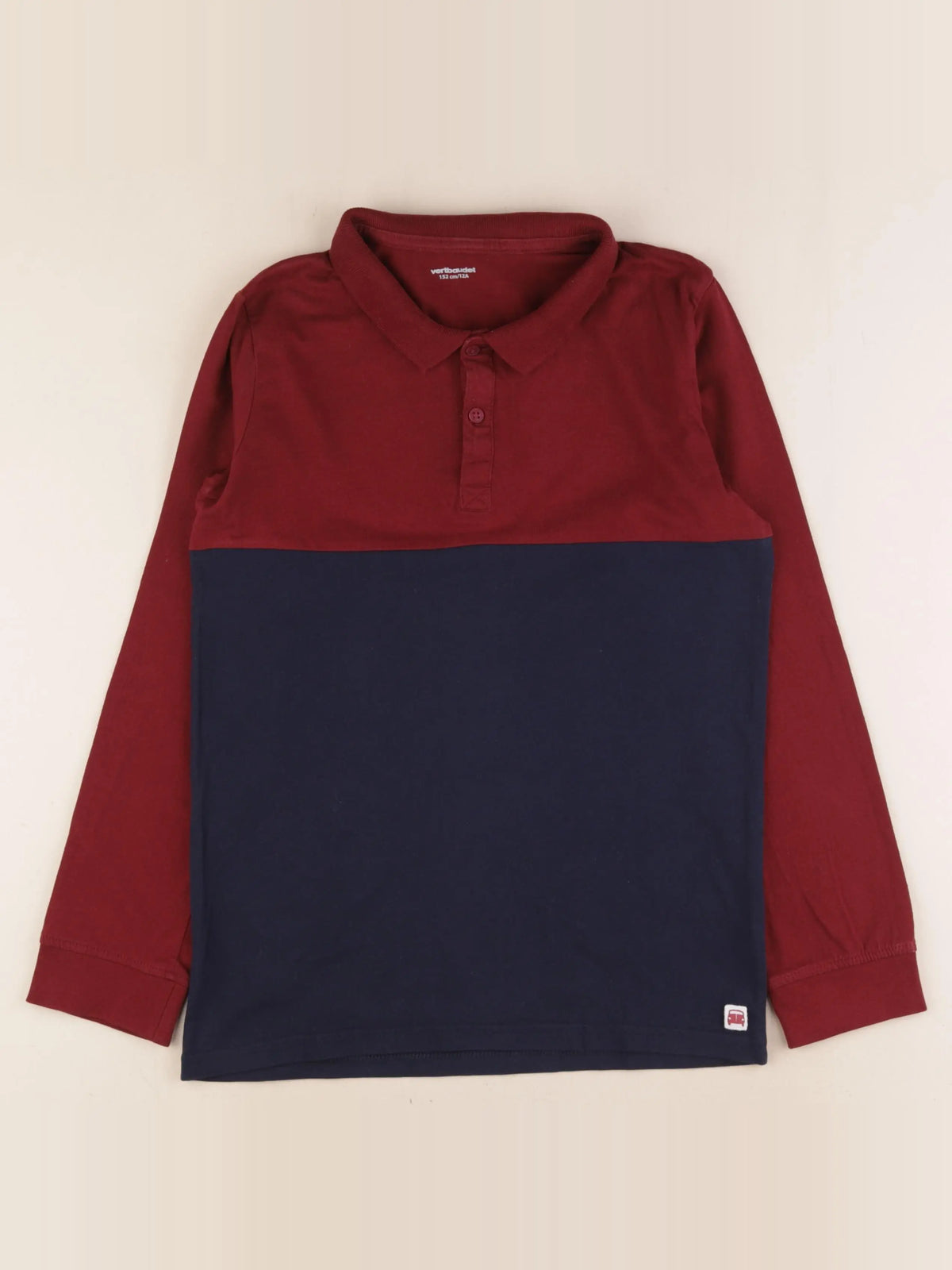 Vertbaudet - polo bleu, rouge - 12 ans