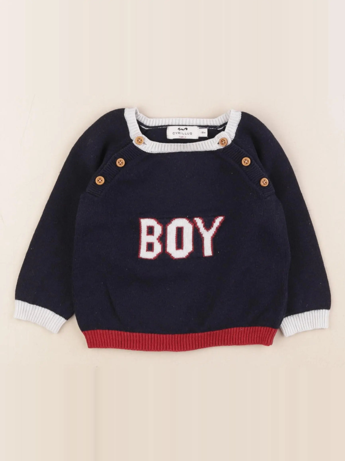Cyrillus - pull bleu - 18 mois