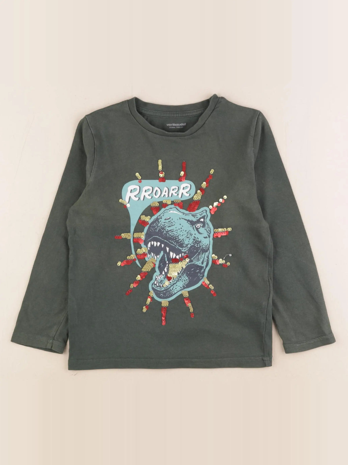 Vertbaudet - tee-shirt vert - 5 ans