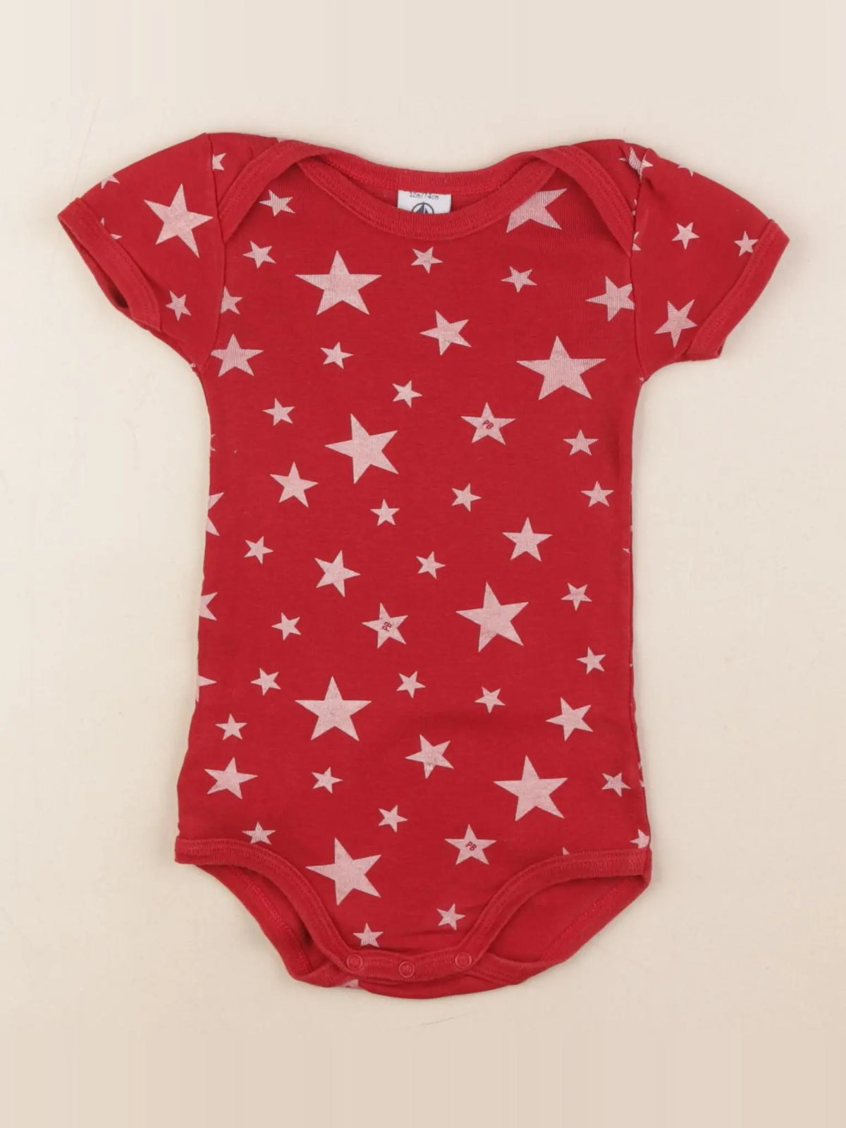 Petit Bateau - body rouge - 12 mois