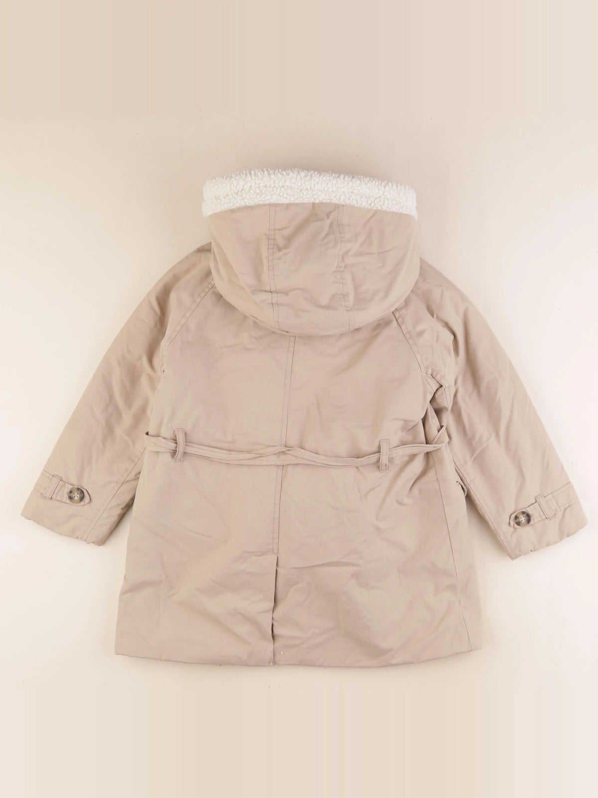 Vertbaudet - manteau doublure amovible beige - 7 ans