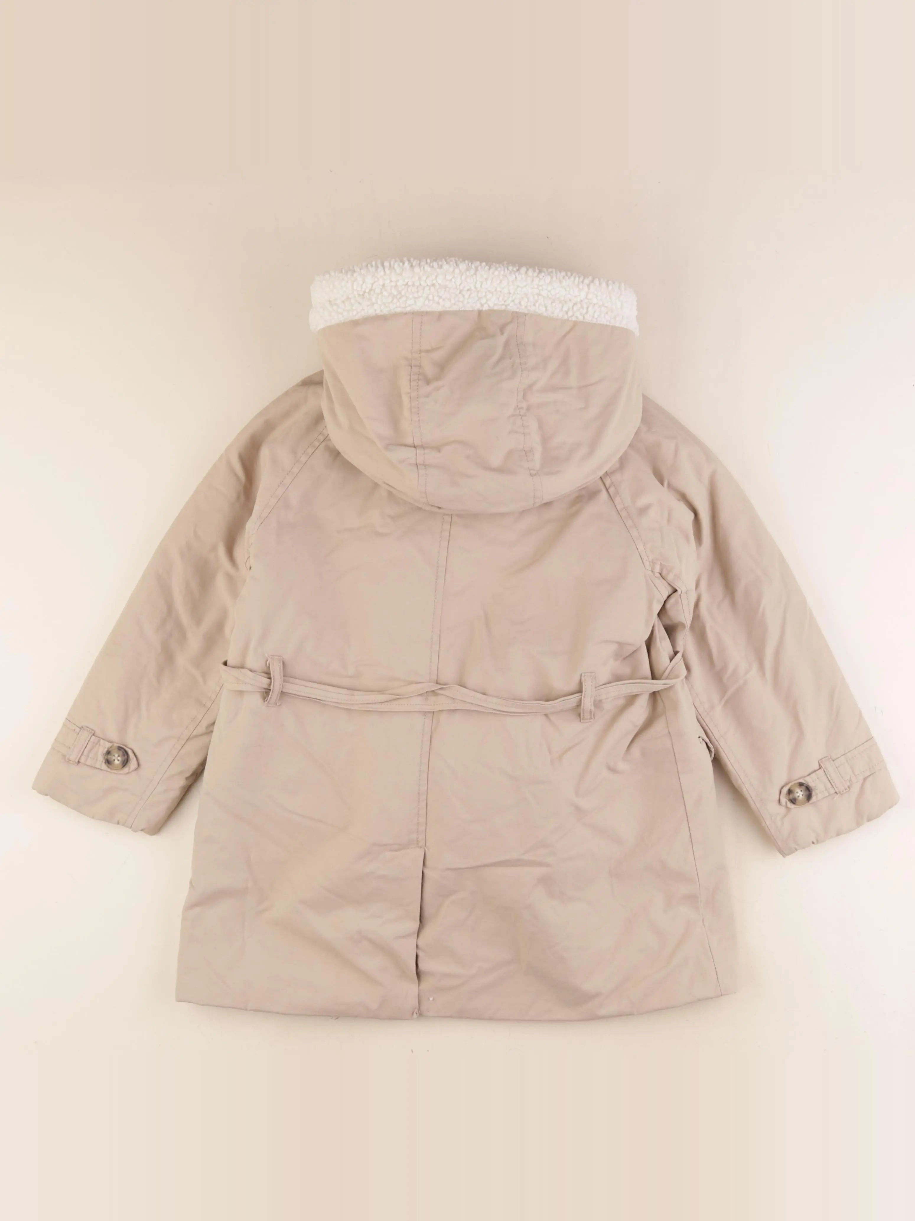 Vertbaudet - manteau doublure amovible beige - 7 ans