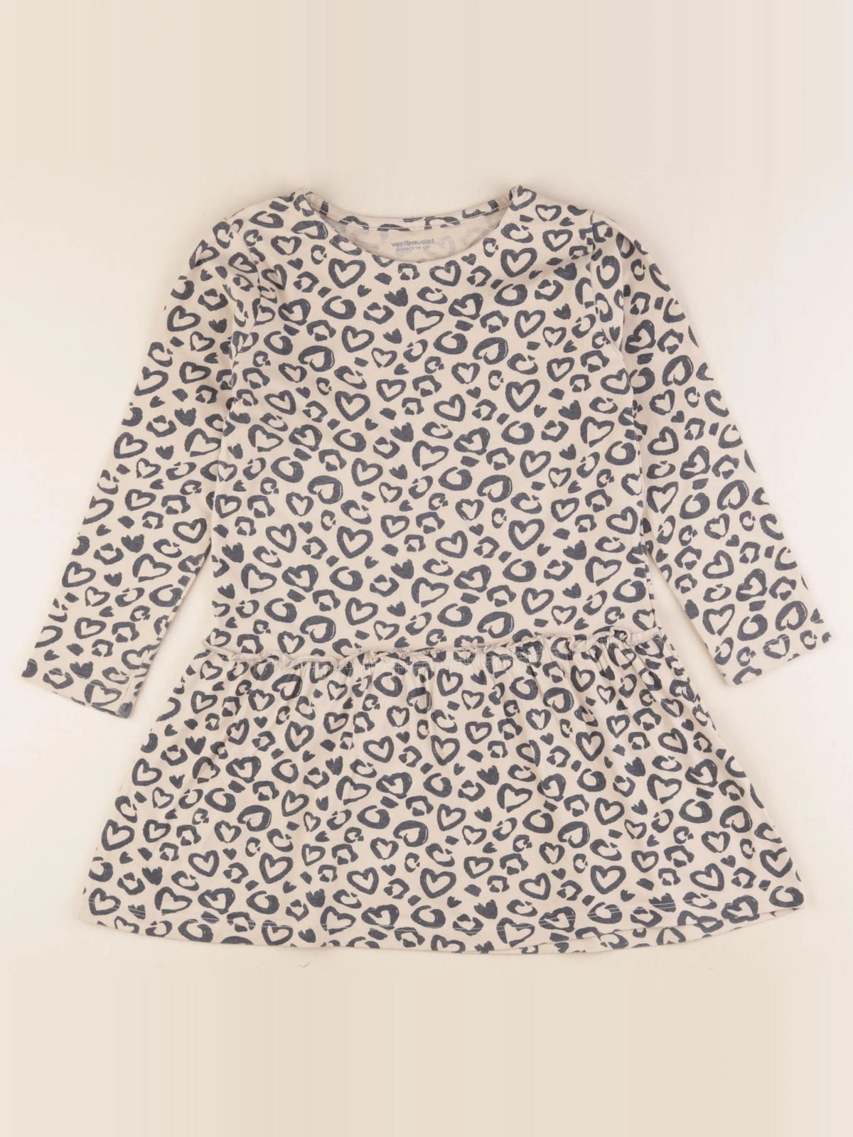 Vertbaudet - robe beige - 6 ans