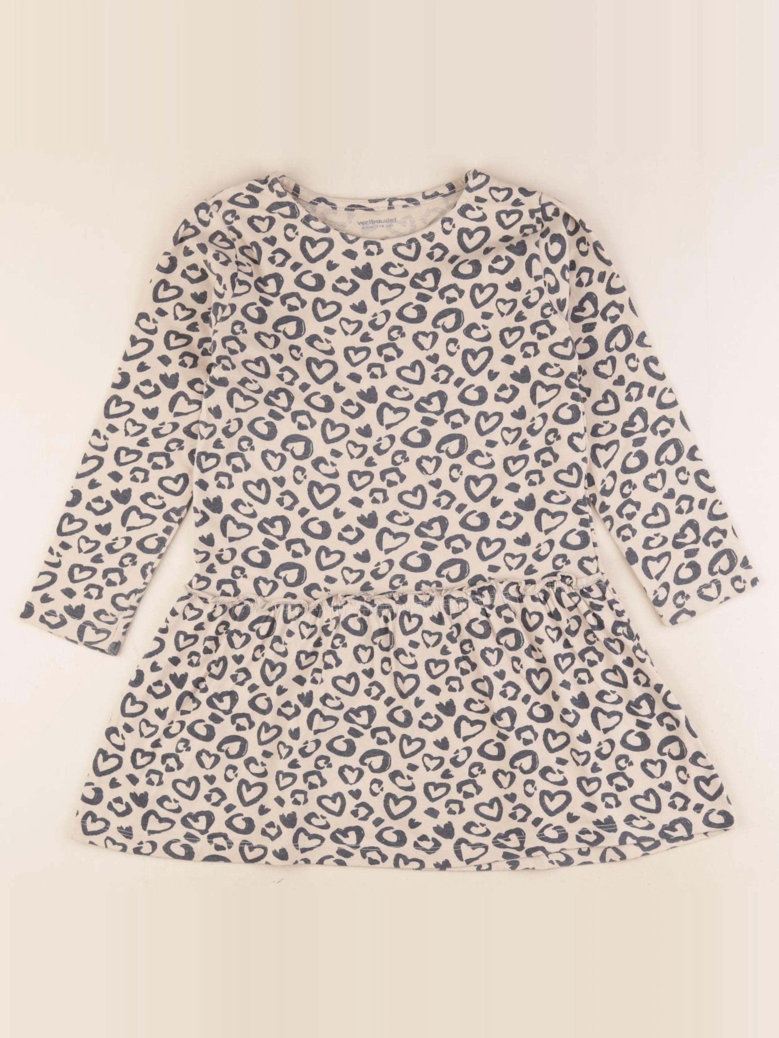 Vertbaudet - robe beige - 6 ans