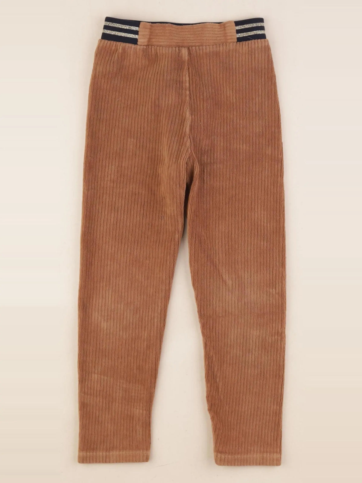 Vertbaudet - legging velours marron, or - 6 ans