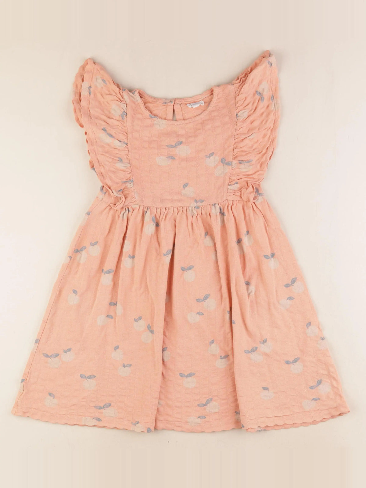 Vertbaudet - robe orange - 6 ans