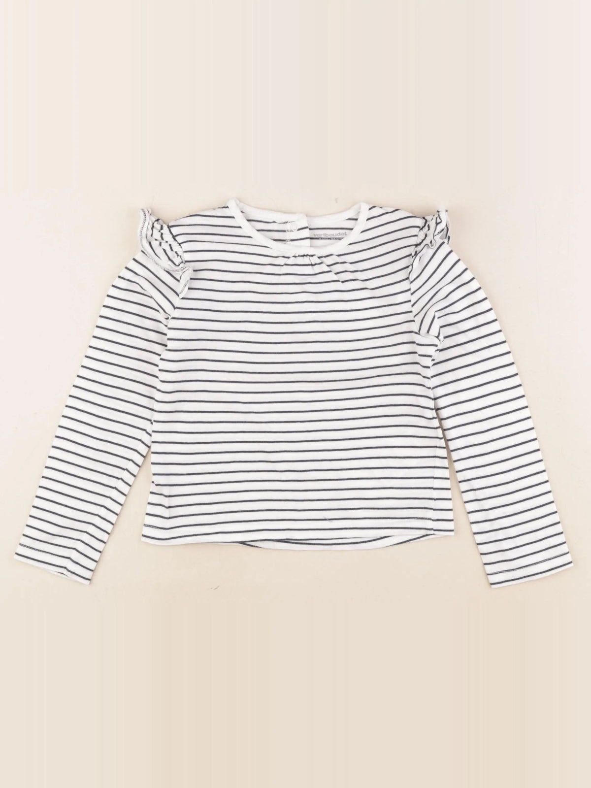 Vertbaudet - tee-shirt blanc, bleu - 3 ans