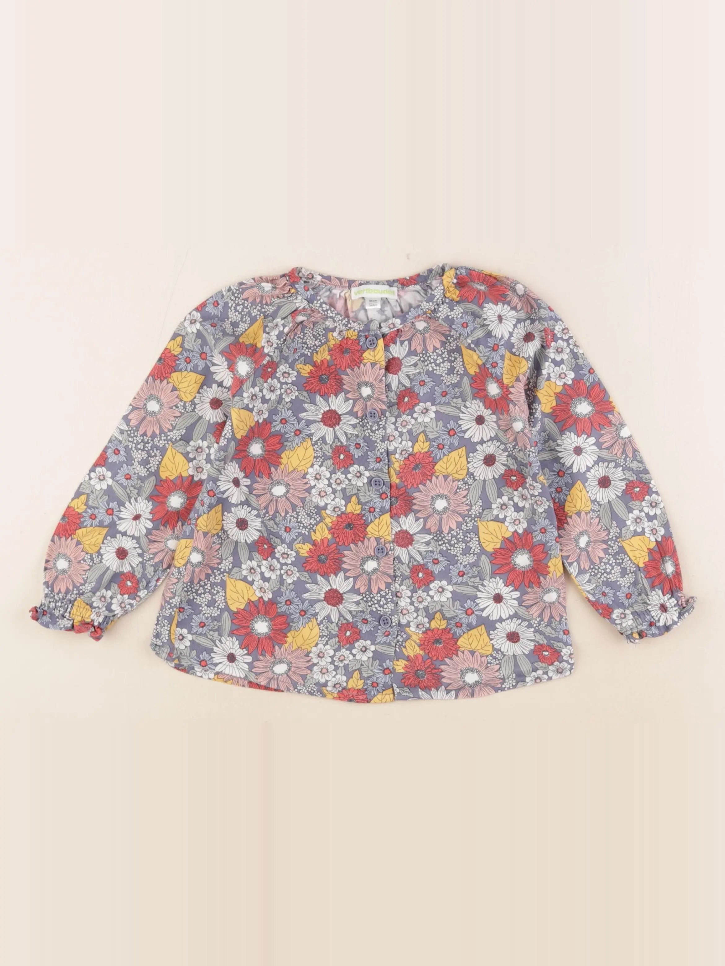 Vertbaudet - blouse coton multicolore - 3 ans